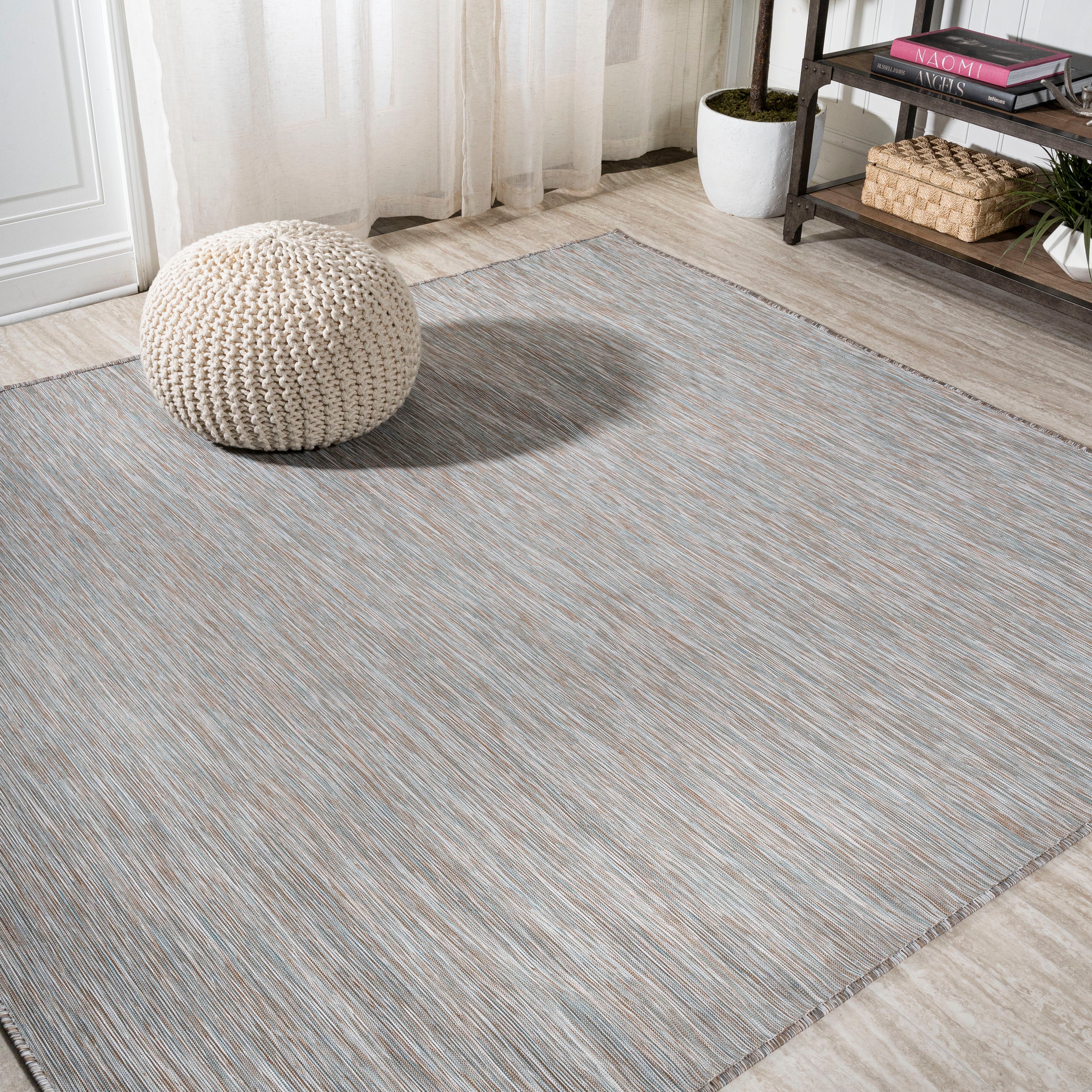 Ethan Modern Flatweave Solid Indoor/Outdoor Square Area Rug