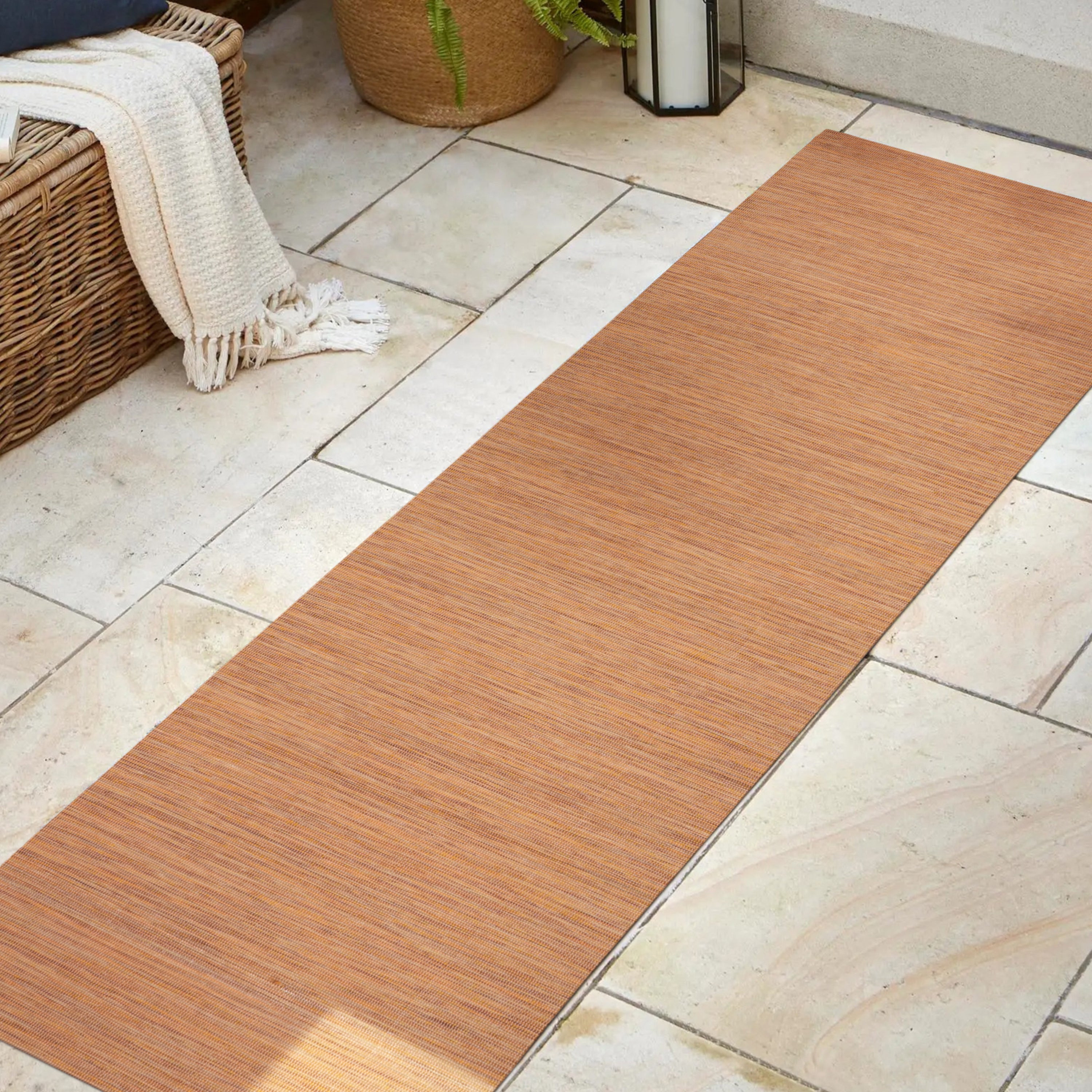 Ethan Modern Flatweave Solid Indoor/Outdoor Runner Rug