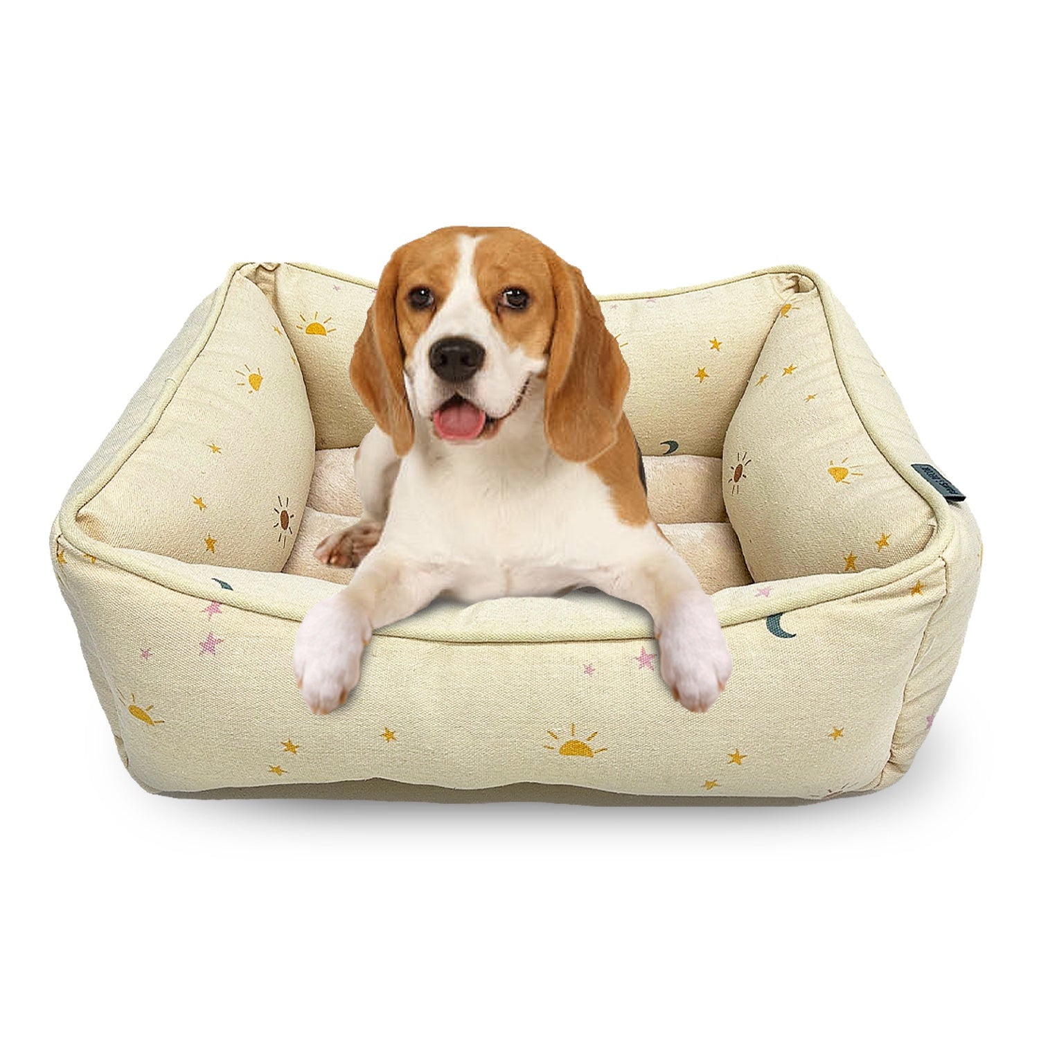 Paws and Décor Celestial Cuddler Pet Bed, Ultra-Plush Printed Pet Bed