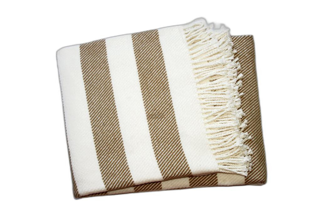 Slanted Stripe Fringed Throw Blanket