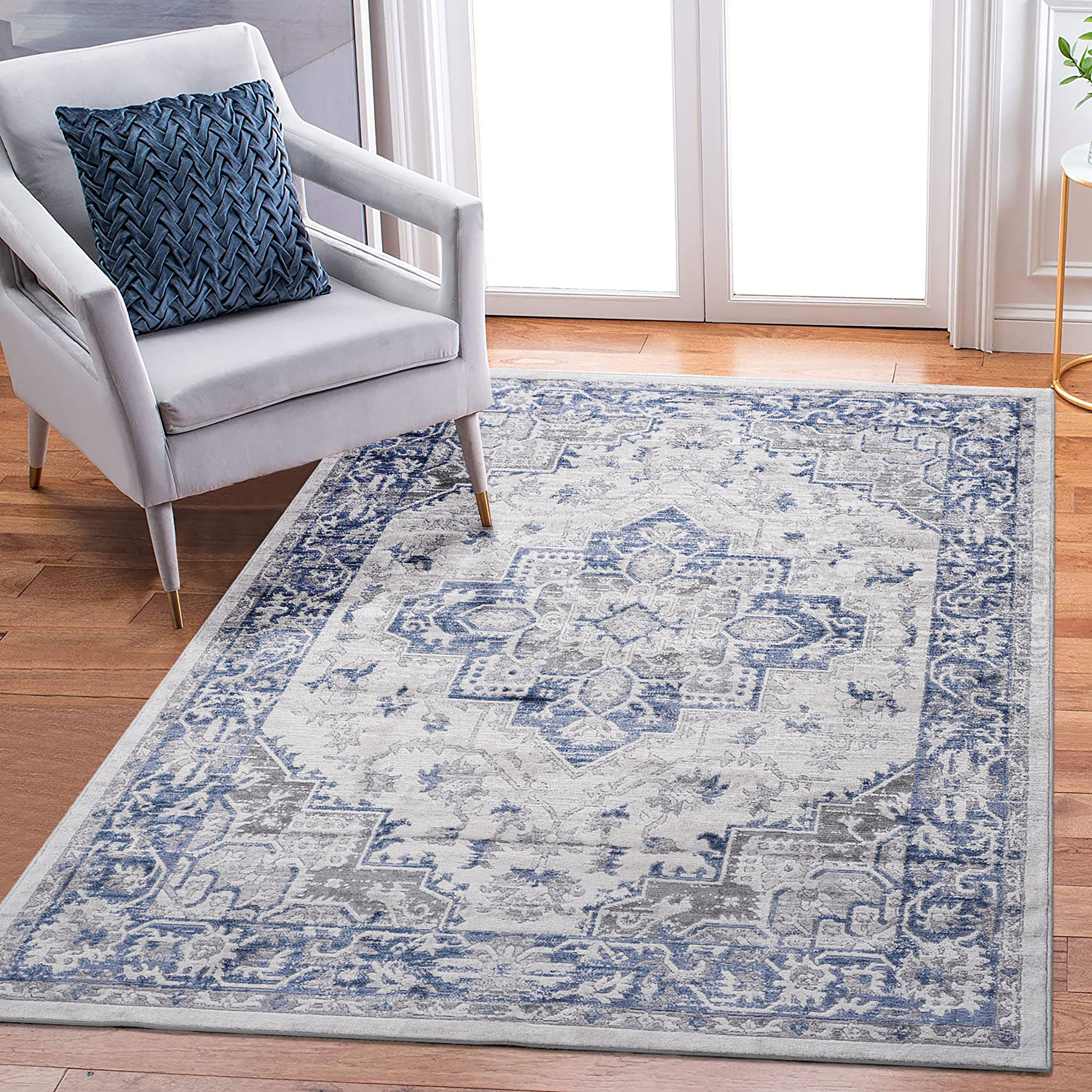 NAAR MARFI Collection Oriental Non-Shedding and Stain Resistant Area Rug