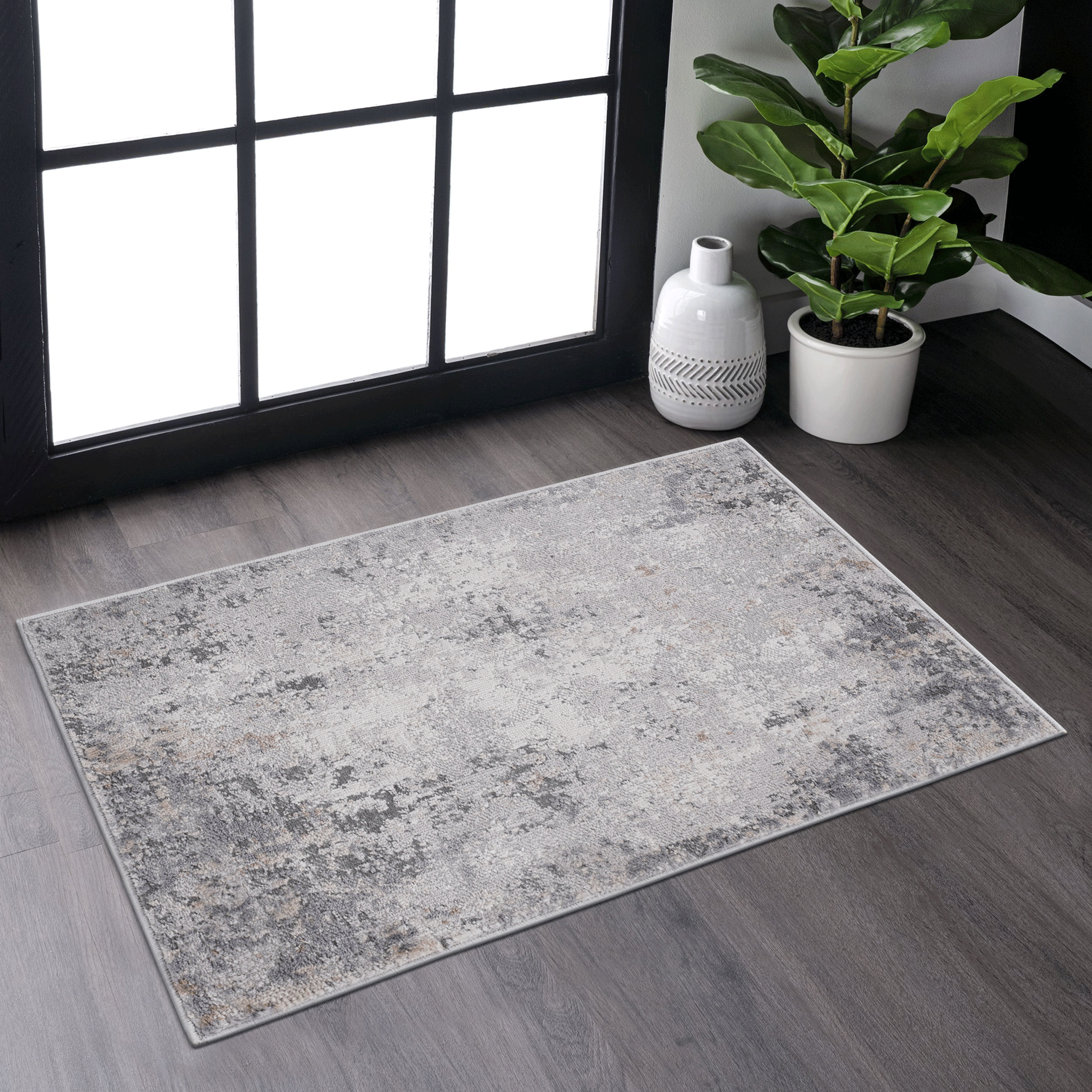 NAAR MARFI Collection Abstract Non-Shedding and Stain Resistant Area Rug