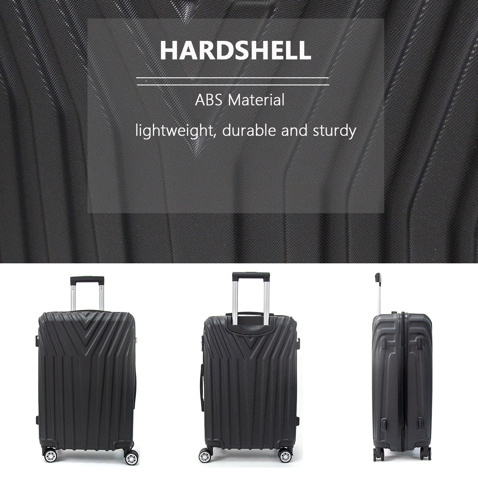 ABS Hard Shell 3 - Piece Luggage Set(20/24/28)with 360°Rotating Wheel and TSA Lock Men and Women Ideal for Business Trips and Family Getaways - Tuesday Morning - Luggage Sets