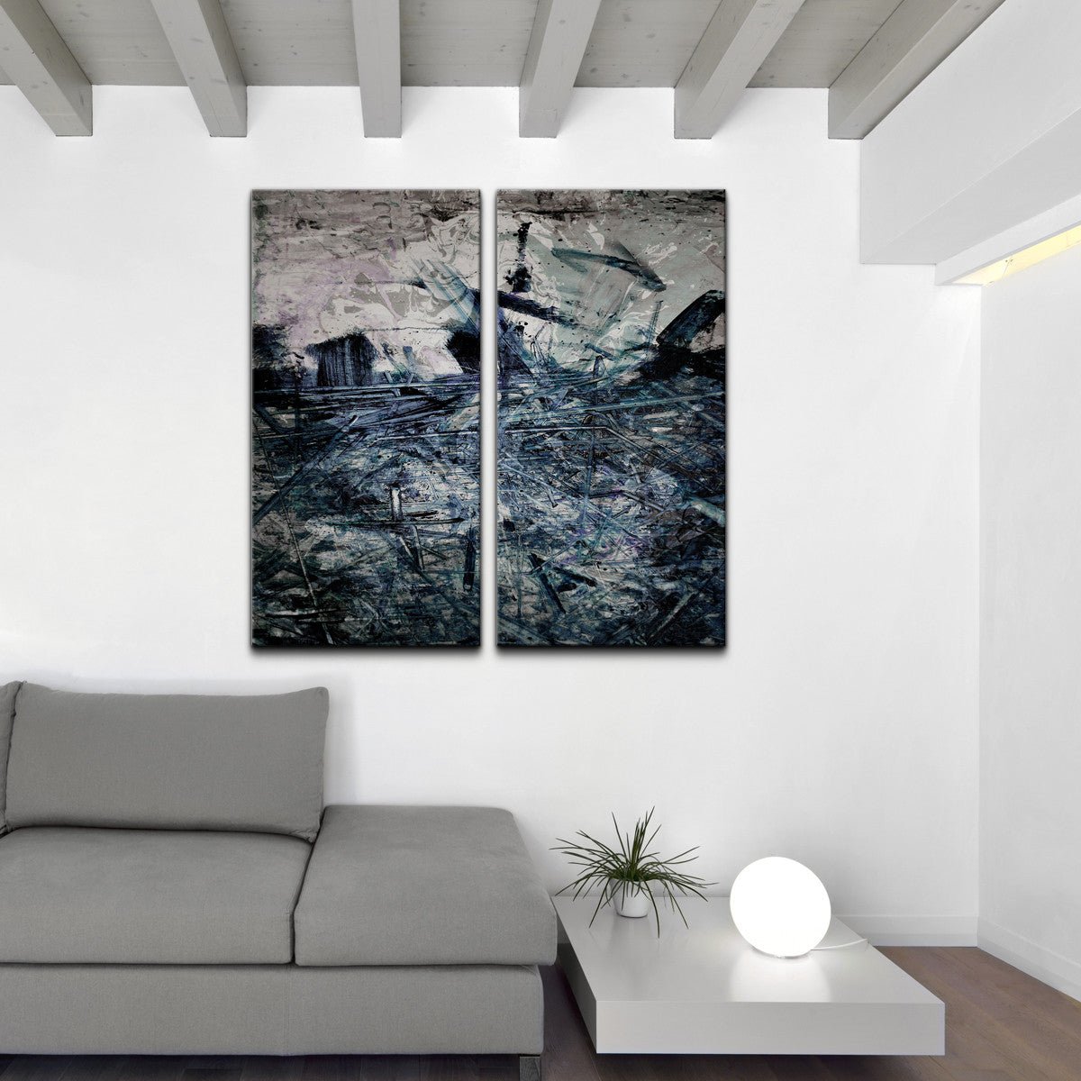 Abstract' 2 Piece Wrapped Canvas Wall Art - Tuesday Morning - Wall Art