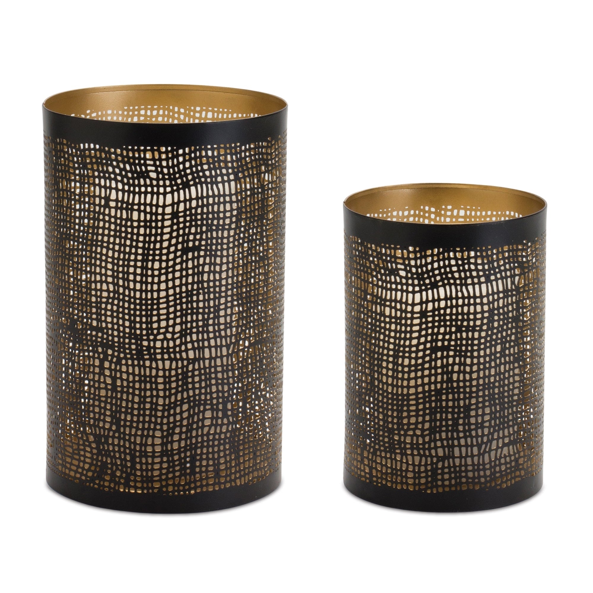 Abstract Punched Metal Candle Holder (Set of 2) - Tuesday Morning - Candle Holders