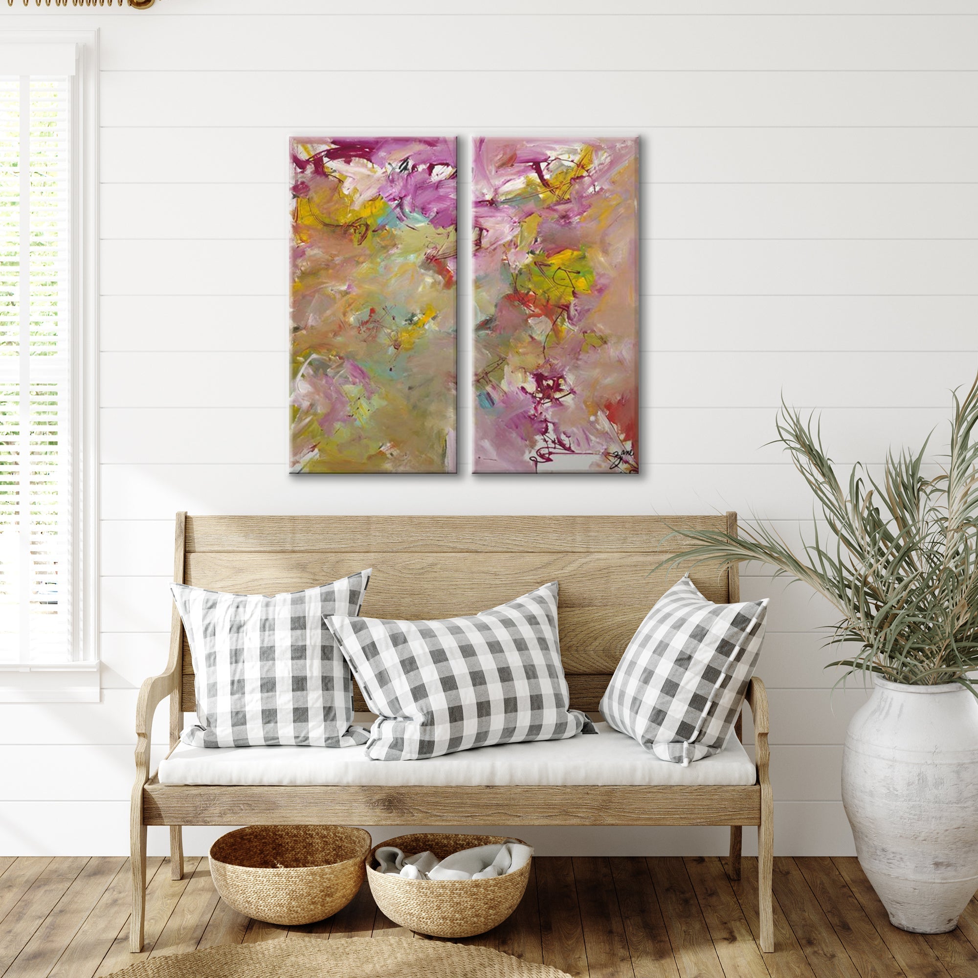 Abstract XI - 2 Piece Wrapped Canvas Print Set - Tuesday Morning - Wall Art