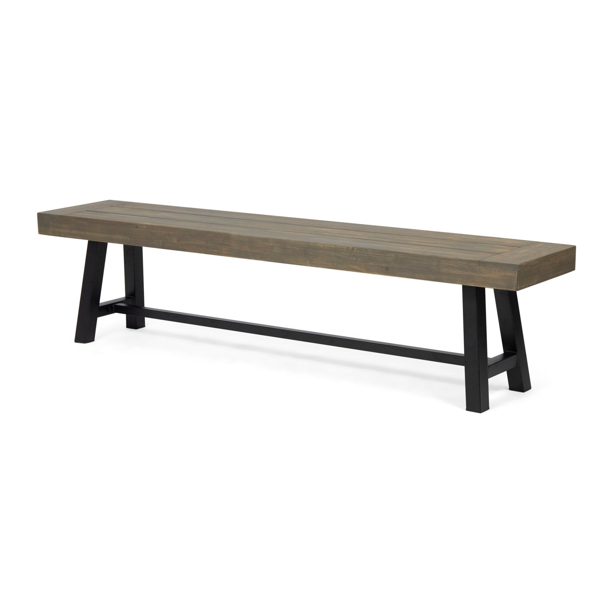 ACACIA WOOD BENCH GRAY - Tuesday Morning - Outdoor Benches