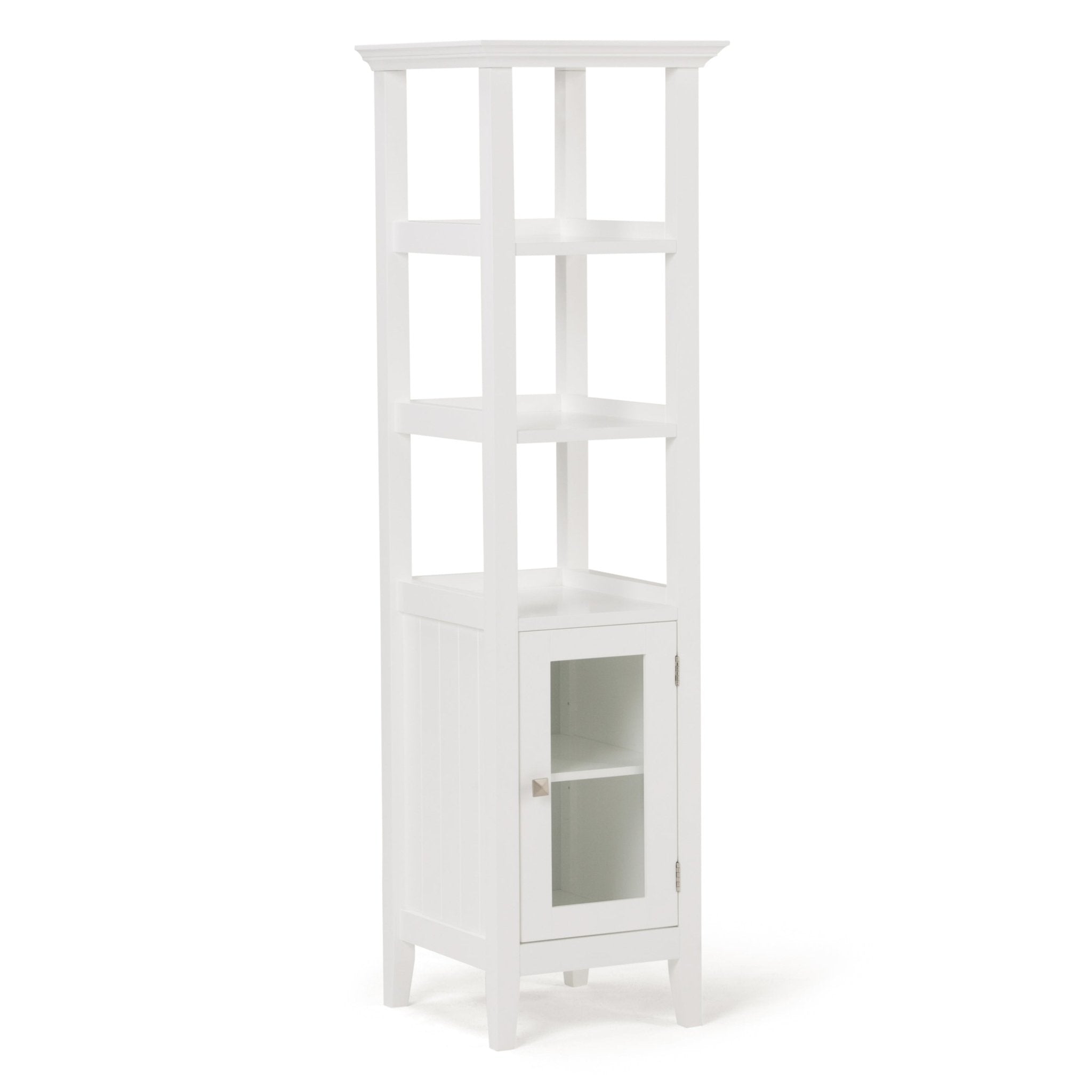 Acadian - Bath Storage Tower - Pure White - Tuesday Morning - Bathroom Cabinets & Storage