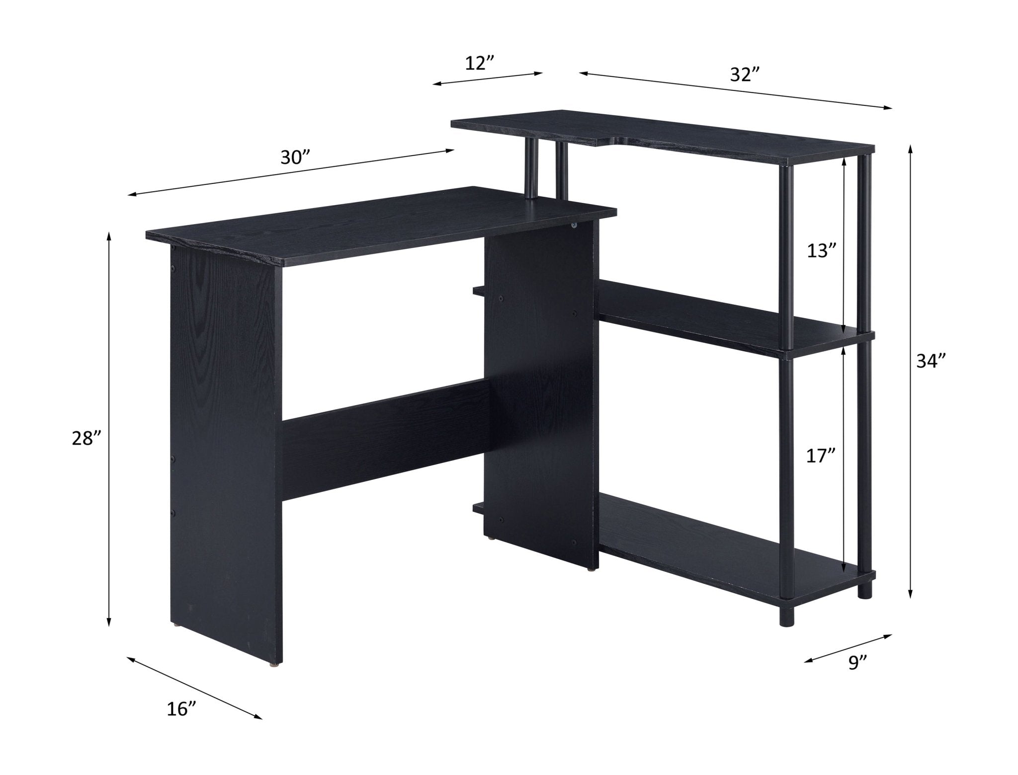 ACME Ievi Writing Desk, Black Finish - Tuesday Morning - Office Desks