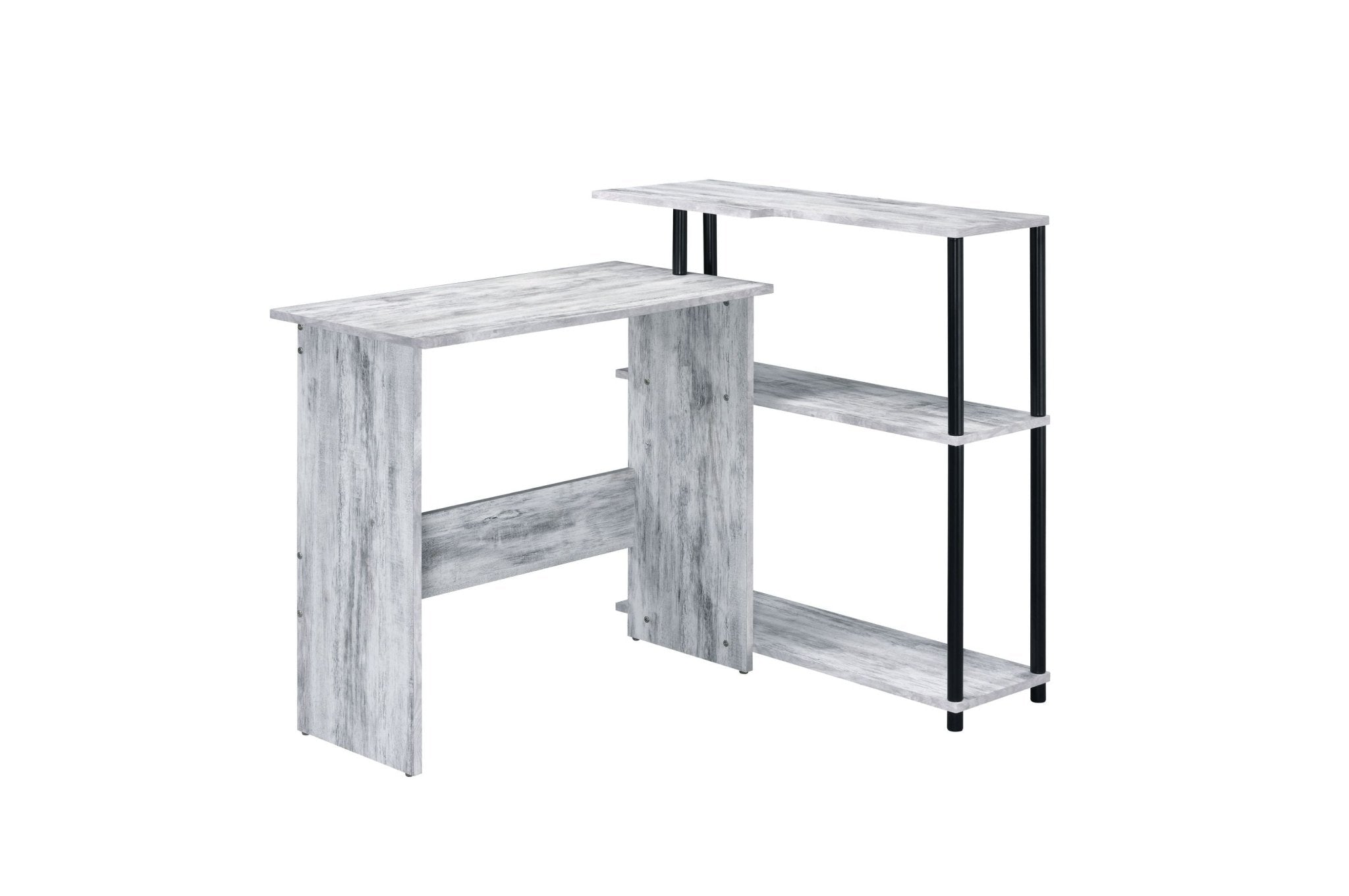 ACME Levi Writing Desk, Antique White & Black Finish - Tuesday Morning - Office Desks