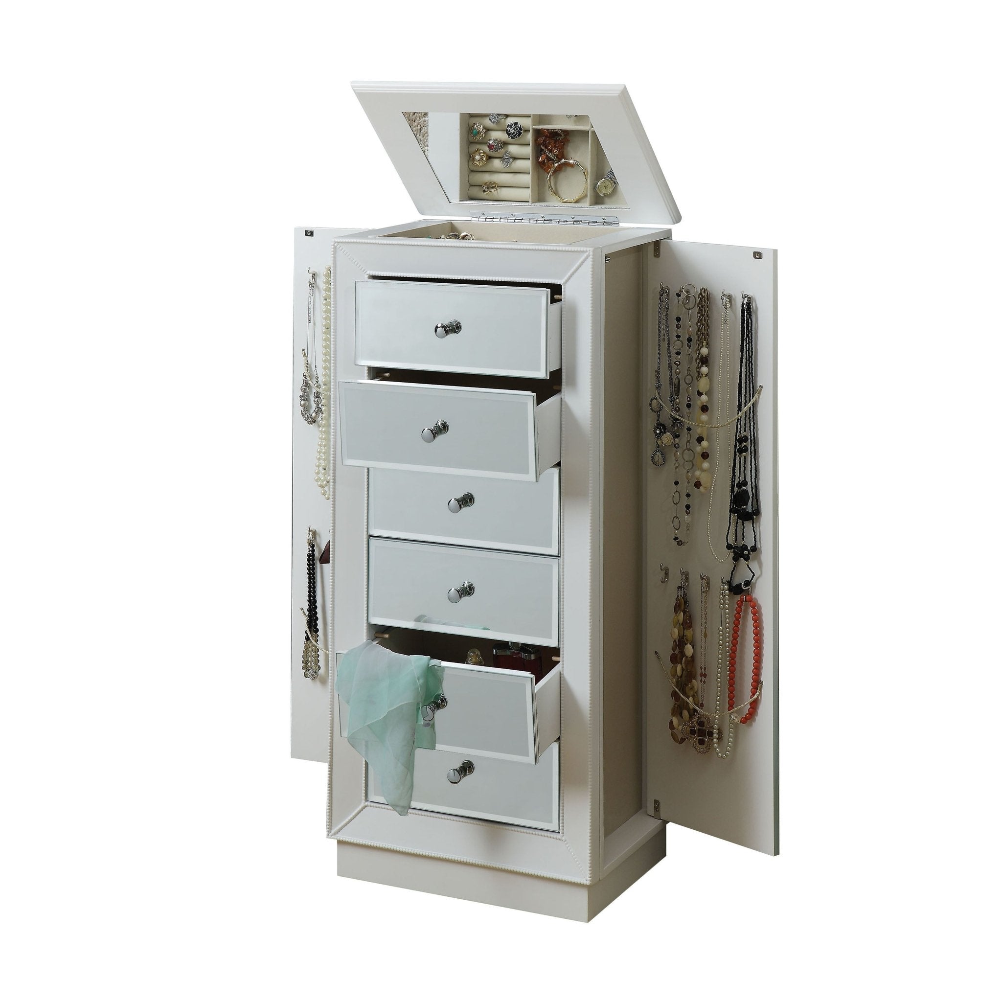 ACME Talor Jewelry Armoire in White 97171 - Tuesday Morning - Dressers & Armoires