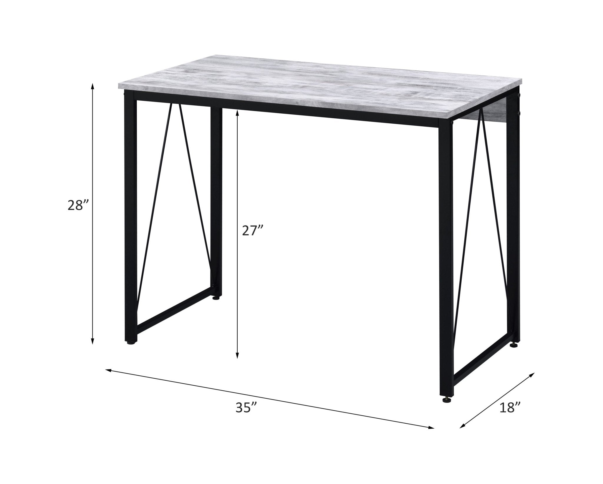 ACME Zaidin Writing Desk, Antique White & Black Finish - Tuesday Morning - Office Desks