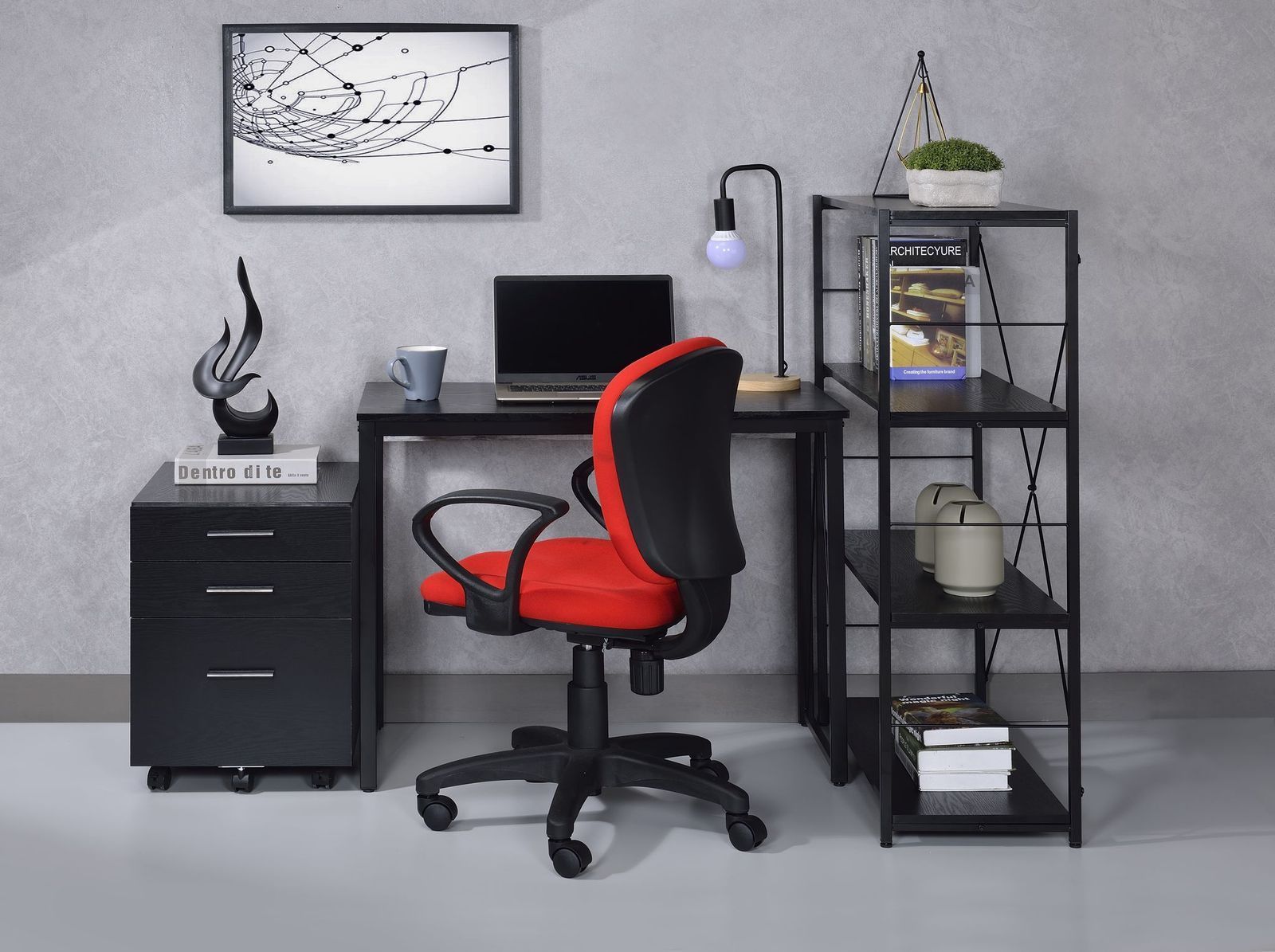 ACME Zaidin Writing Desk, Black Finish - Tuesday Morning - Office Desks