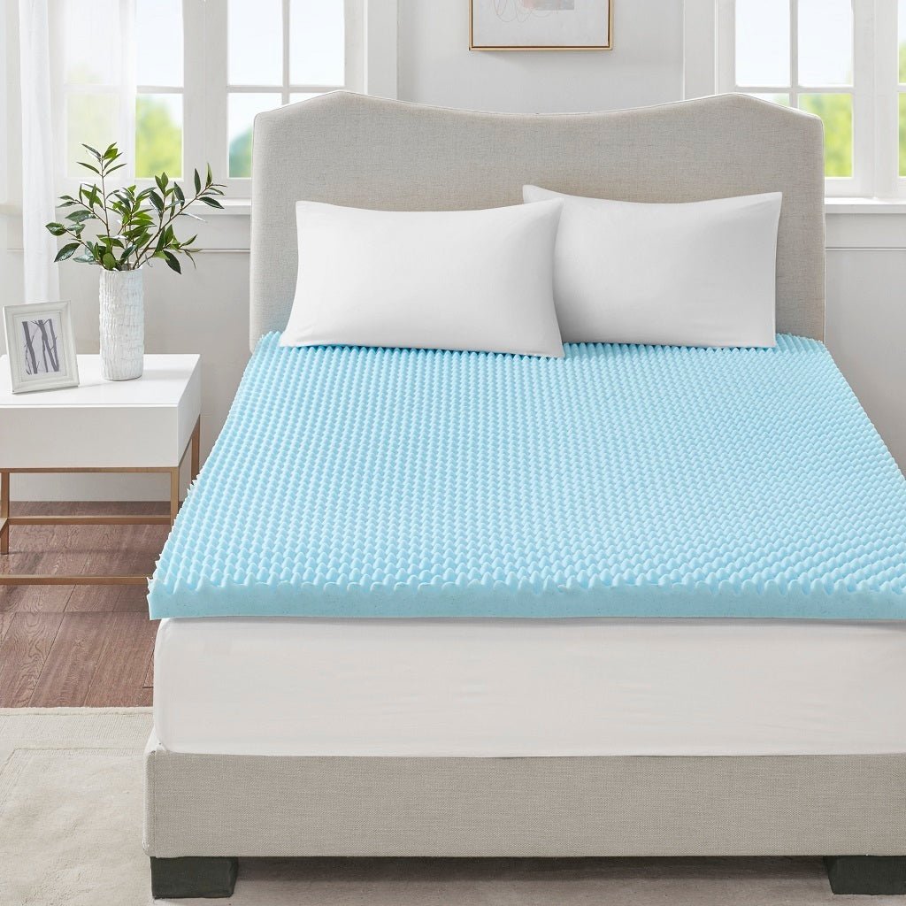 All Season Reversible Hypoallergenic Cooling Mattress Topper - Tuesday Morning - Mattress Toppers