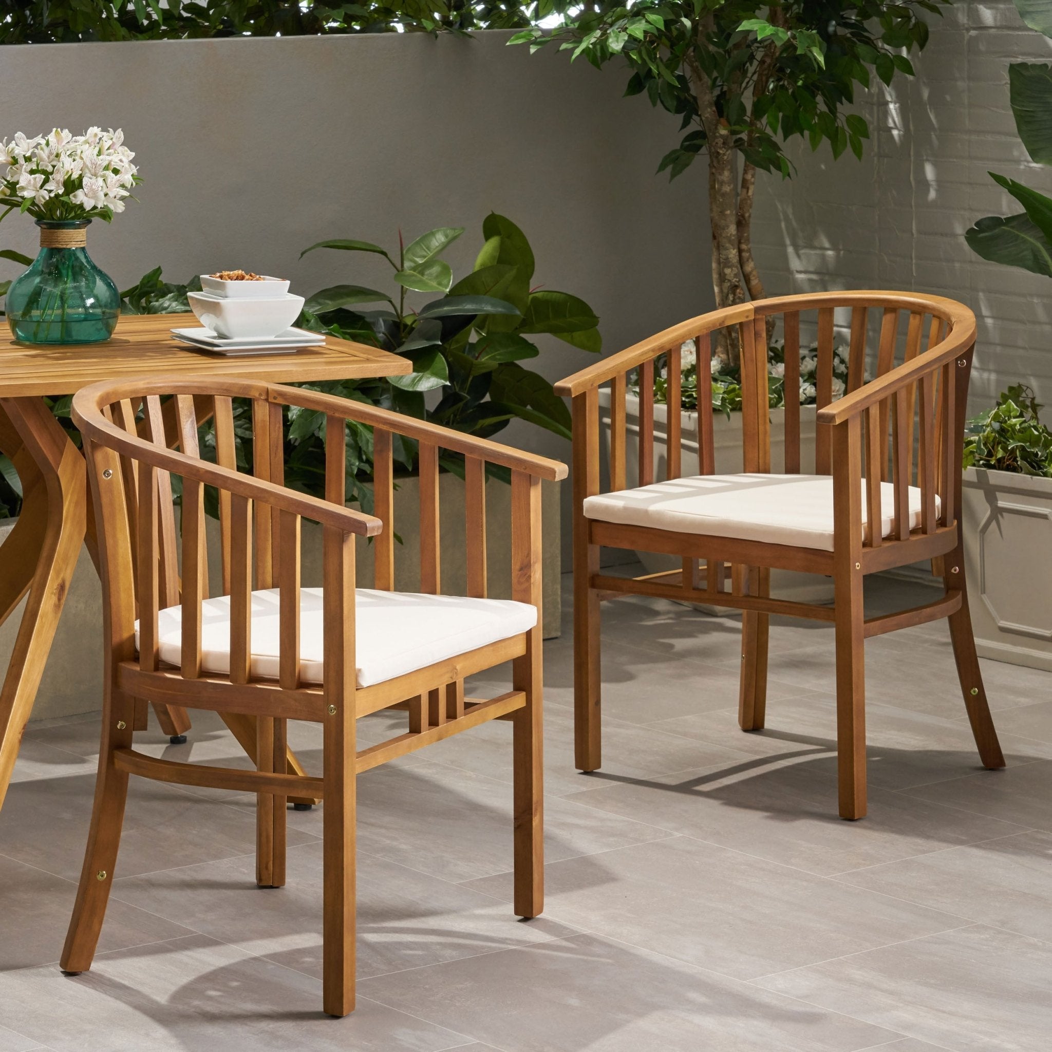 ALONDRA DINING CHAIR, TEAK - Tuesday Morning - Chairs