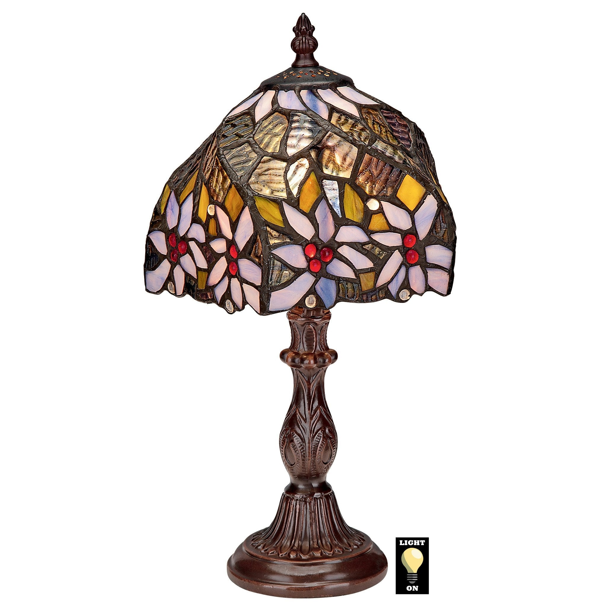 American Dogwood Tiffany - Style Stained Glass Lamp - Tuesday Morning - Table & Desk Lamps