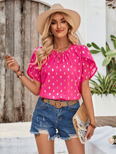 Amy Petal Sleeve Top - Tuesday Morning - Shirts & Blouses