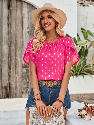 Amy Petal Sleeve Top - Tuesday Morning - Shirts & Blouses