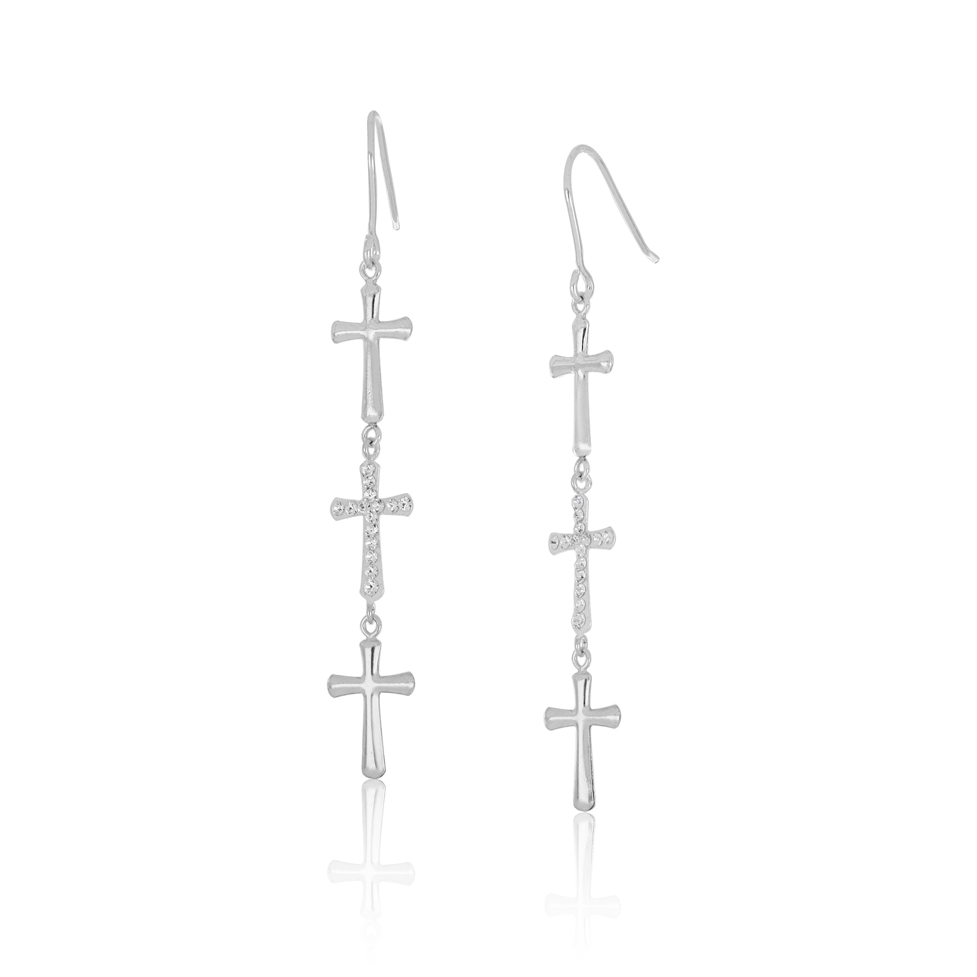 Answered Prayer Triple Cross Earrings - Tuesday Morning - Earrings