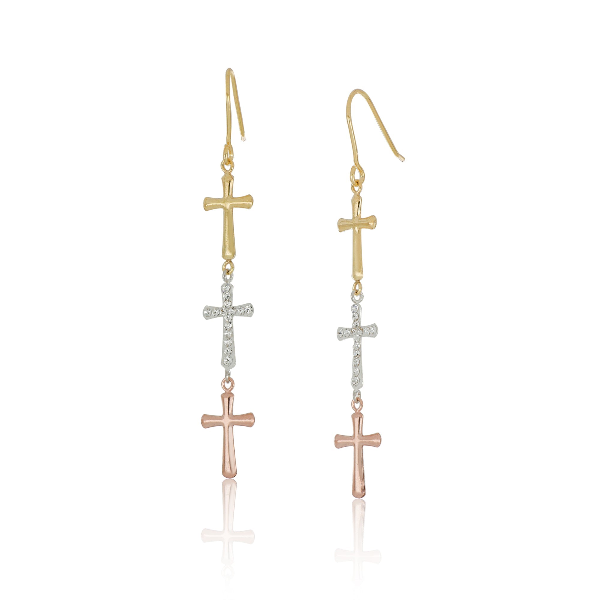 Answered Prayer Triple Cross Earrings - Tuesday Morning - Earrings