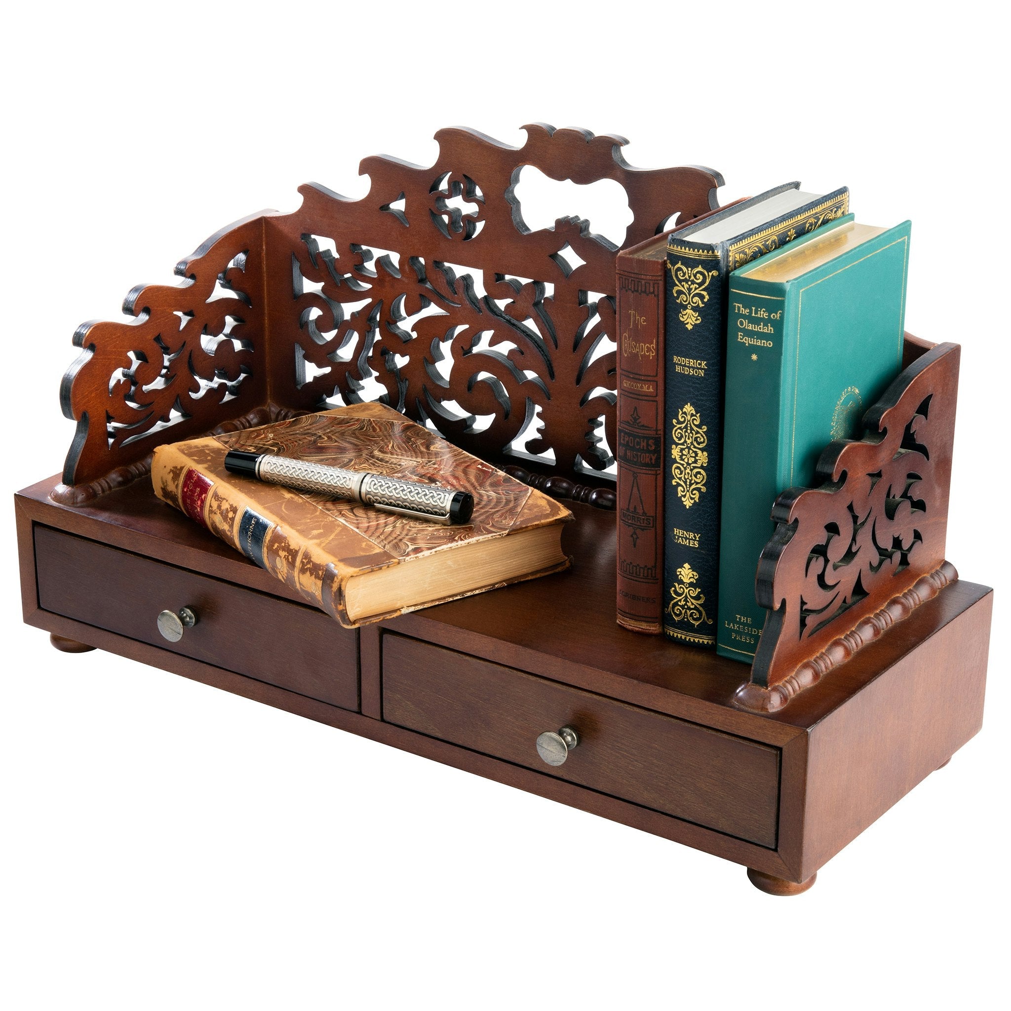 Antiquarian Floral Tracery Desktop Book Organizer - Tuesday Morning - Decorative Objects