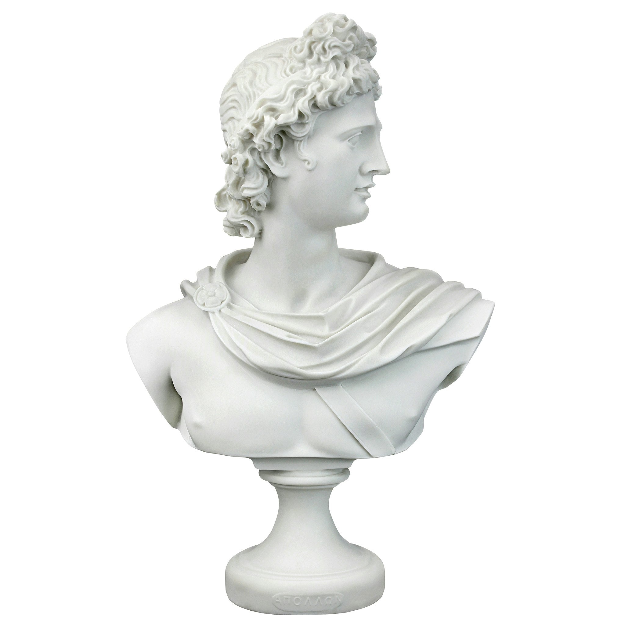 Apollo Belvedere Bonded Marble Greek Sculptural Bust - Tuesday Morning - Statues & Sculptures