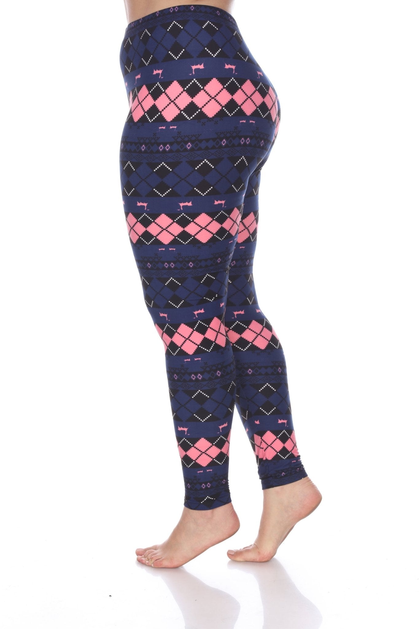 Argyle Print Leggings - Plus (2 Colors Available) - Tuesday Morning - Leggings