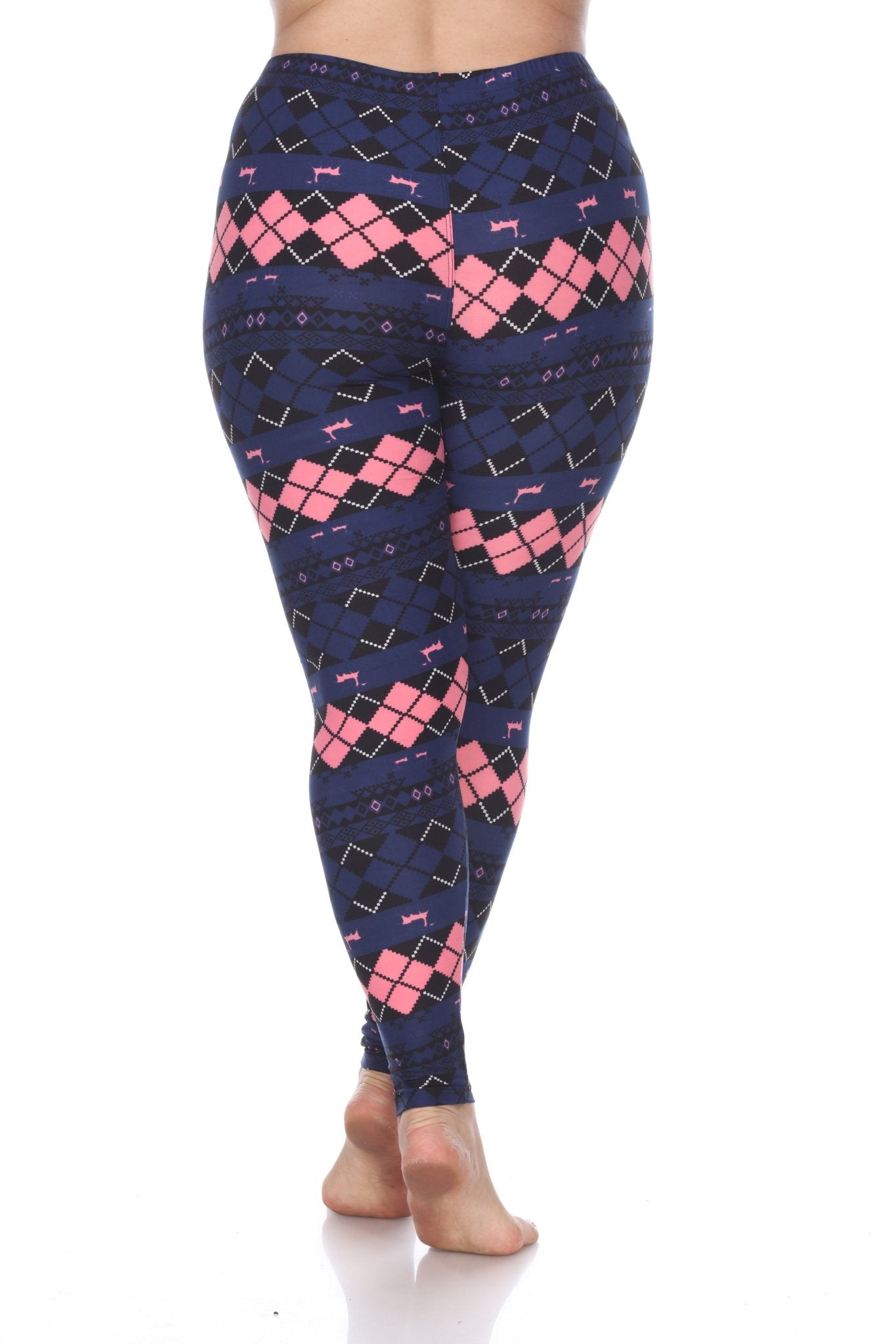 Argyle Print Leggings - Plus (2 Colors Available) - Tuesday Morning - Leggings