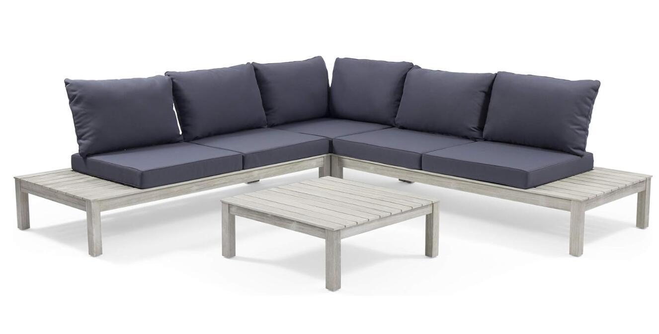 ARLINGTON 4 - PIECE SOFA SET, DARK GRAY - Tuesday Morning - Outdoor Furniture Sets