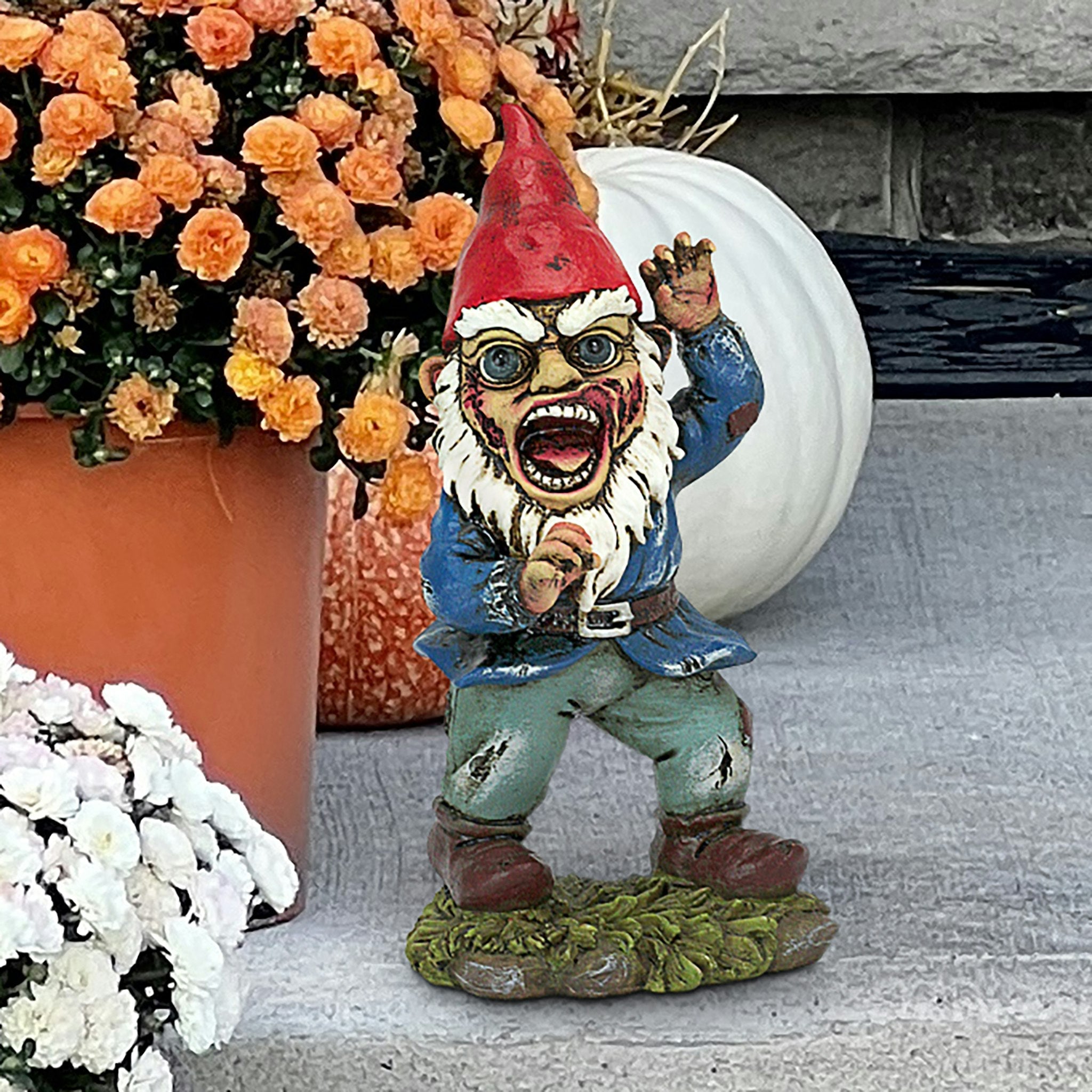 Attack of the Dead Walking Zombie Apocalypse Garden Gnome Statue - Tuesday Morning - Garden Decor