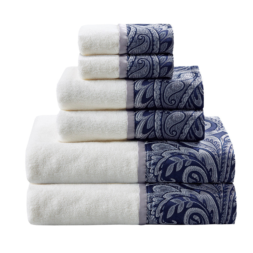 6 Piece Jacquard Towel Set