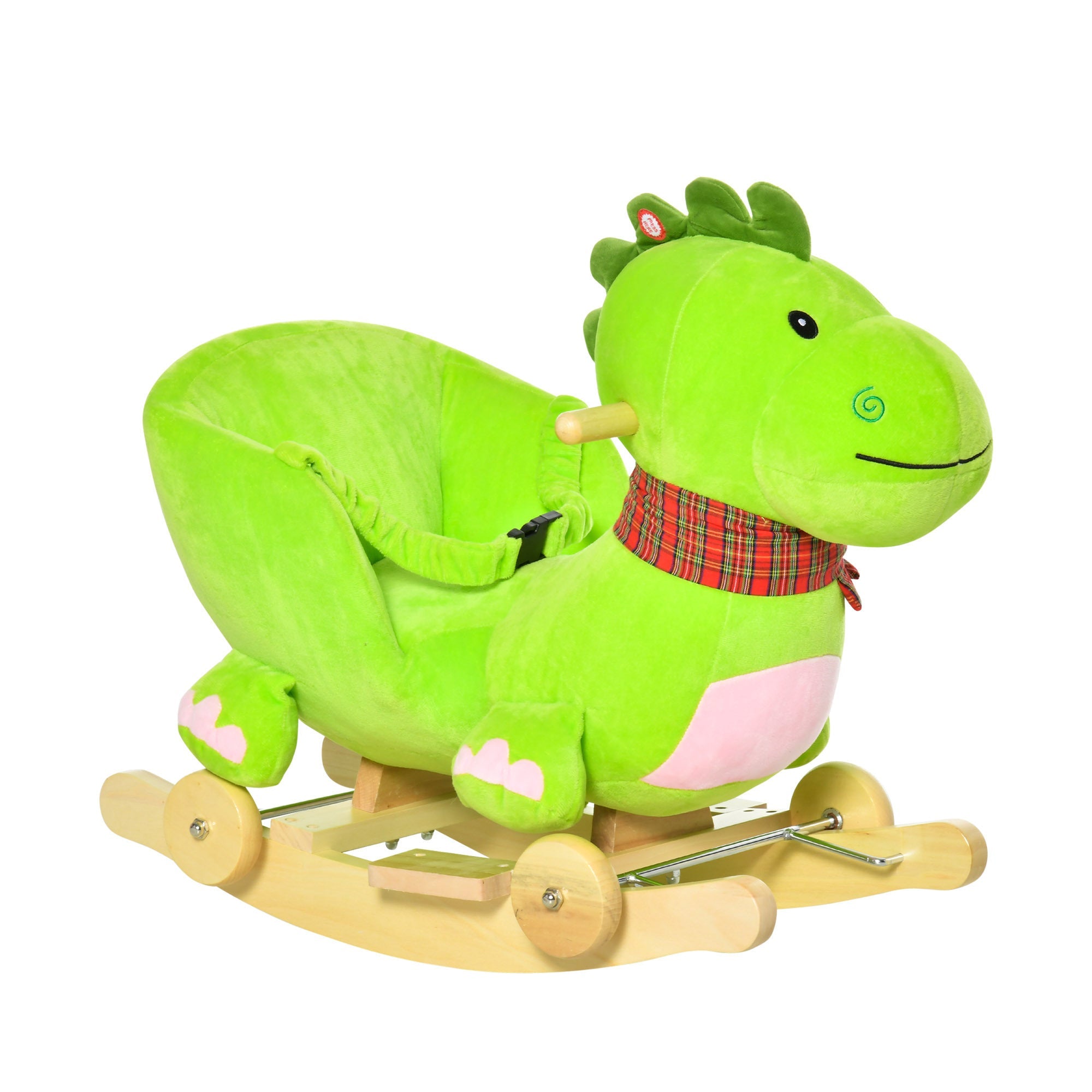 Baby Rocking horse Kids Interactive 2 - in - 1 Plush Ride - On Toys Stroller Rocking Dinosaur with Wheels and Nursery Song - Tuesday Morning - Toys & Games