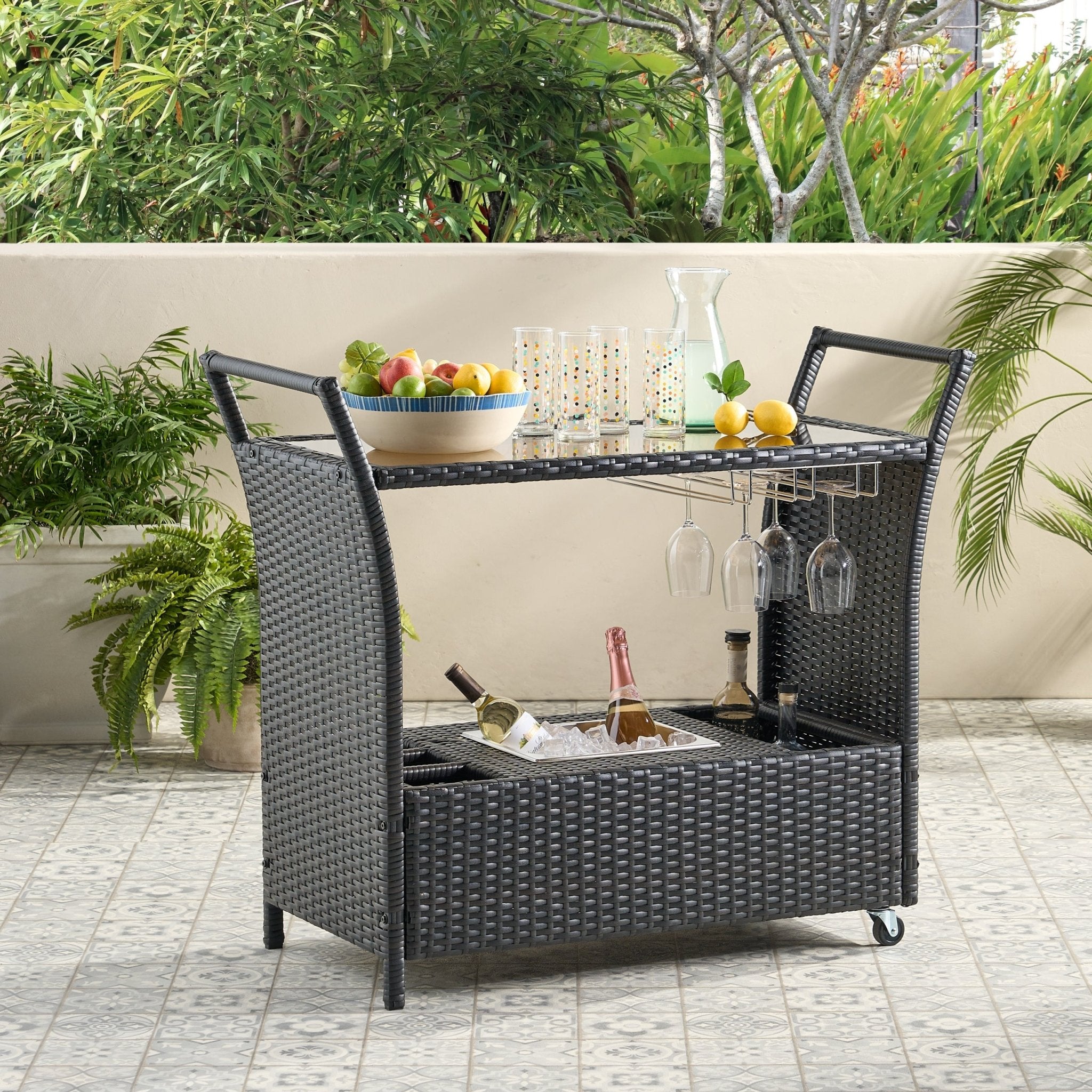 BAHAMA PE KD BAR CART - Tuesday Morning - Bar Carts and Servers