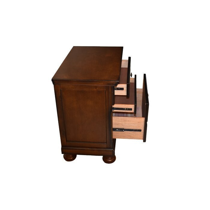 Baltimore Wood Nightstand with Hidden Jewelry Drawer in Dark Walnut - Tuesday Morning - Coffee & Accent Tables