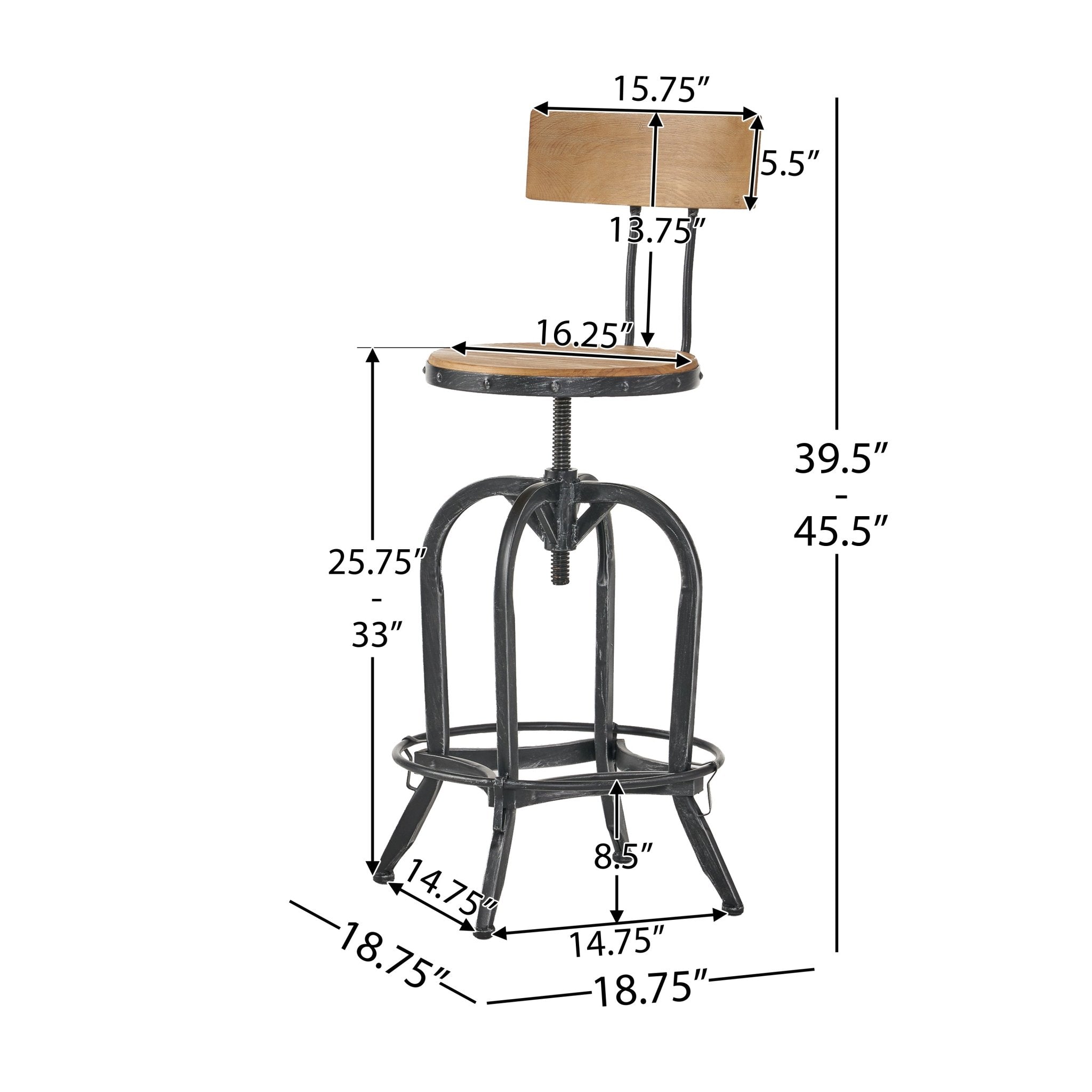 BARSTOOL WITH FIR WOOD - Tuesday Morning - Table & Bar Stools