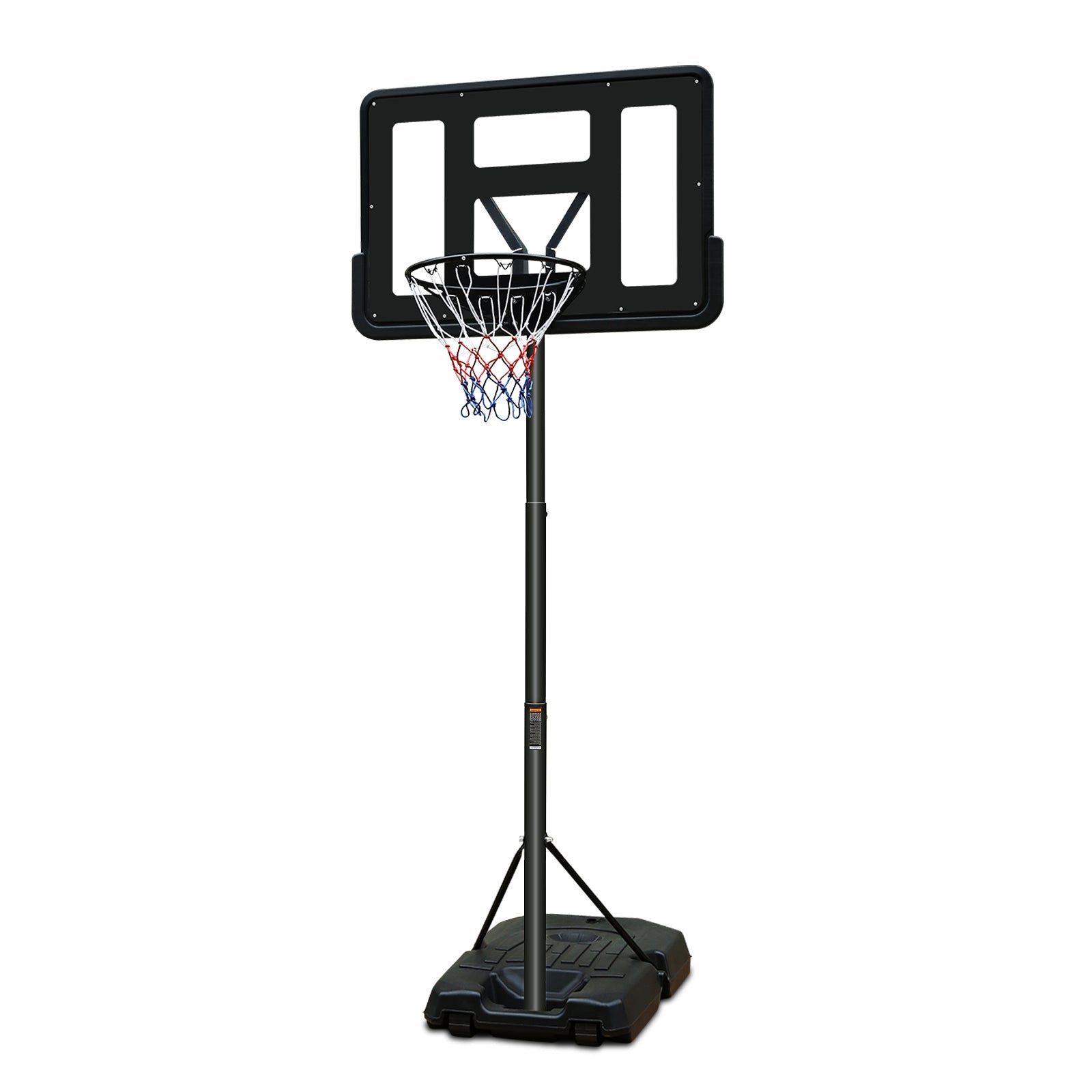 Basketball Hoop Portable Basketball Goal System 6.5 - 10ft Adjustable 44in Backboard for Indoor Outdoor Black - Tuesday Morning - Exercise Equipment