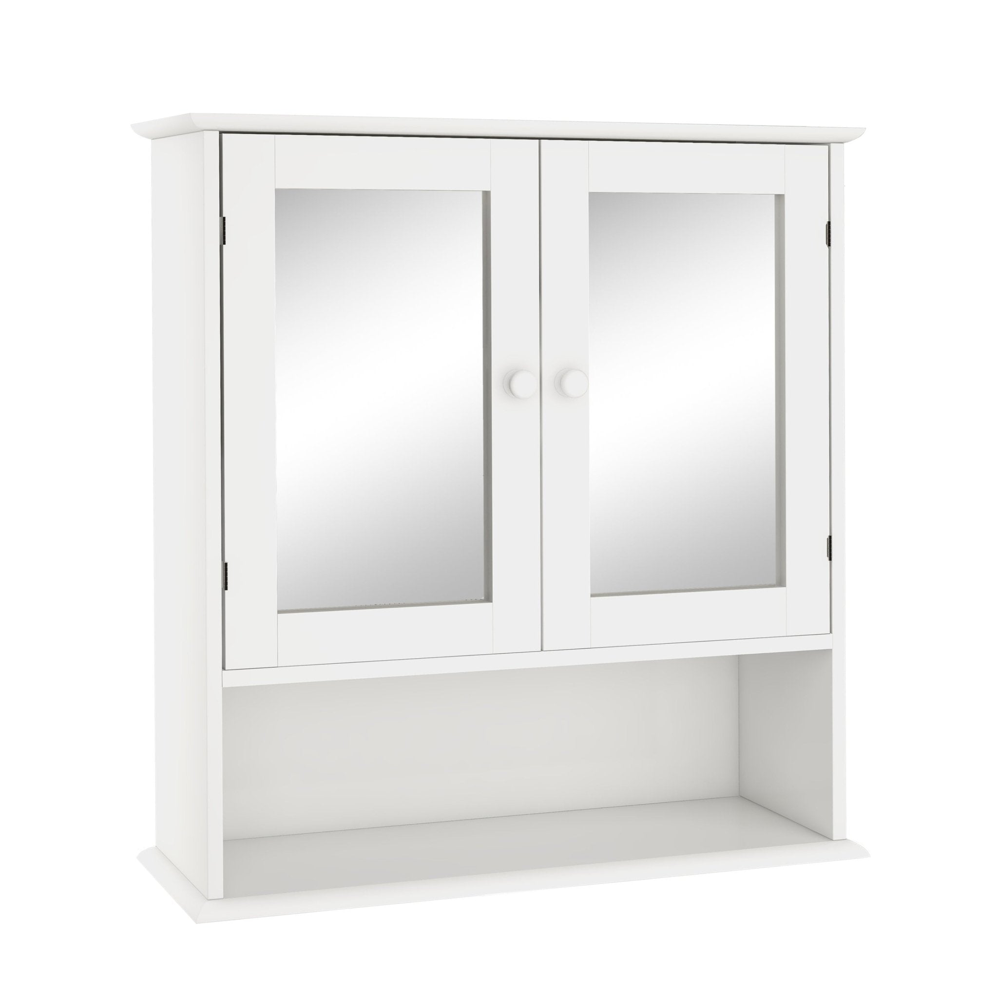 Bathroom Wall Cabinet with Doule Mirror Doors and Shelvs - Tuesday Morning - Bathroom Cabinets & Storage