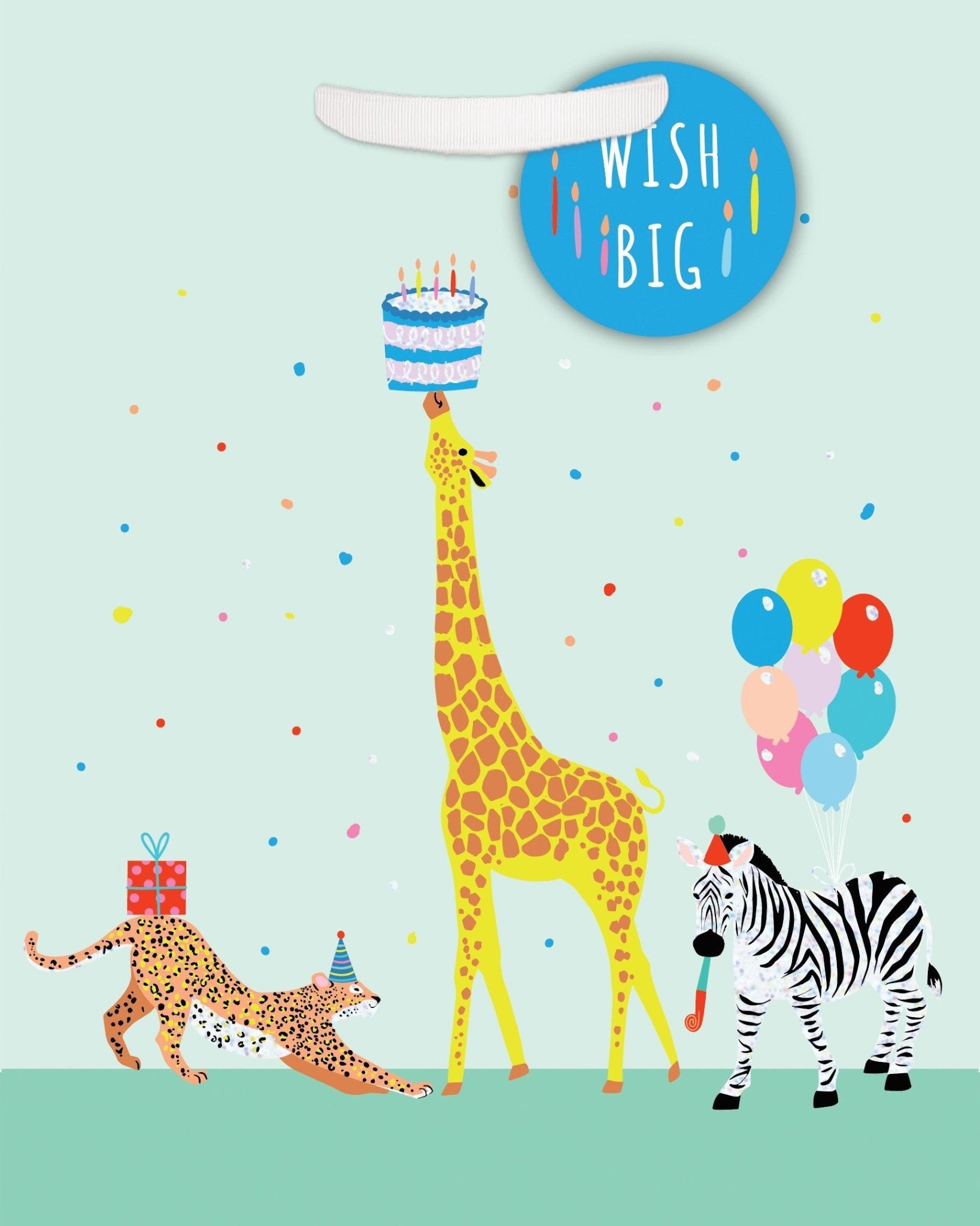 BDay Banner and Jungle Animals 8 Gift Bag Collection - Tuesday Morning - Gift Bags