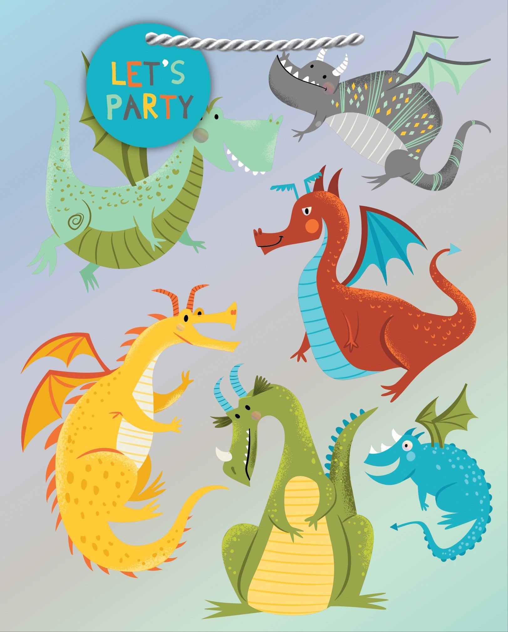 BDay Dragons and Sharks 5 Gift Bag Collection - Tuesday Morning - Gift Bags