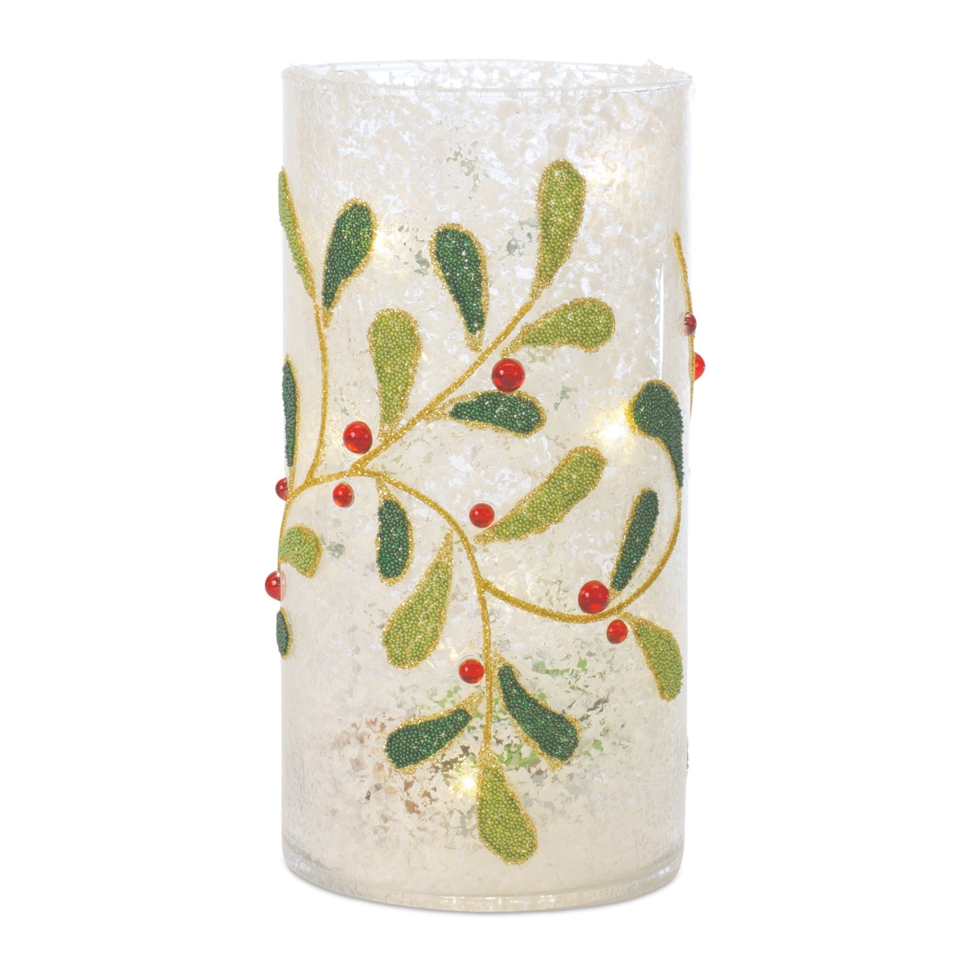 Beaded Glass Mistletoe Candle Holder (Set of 2) - Tuesday Morning - Candle Holders