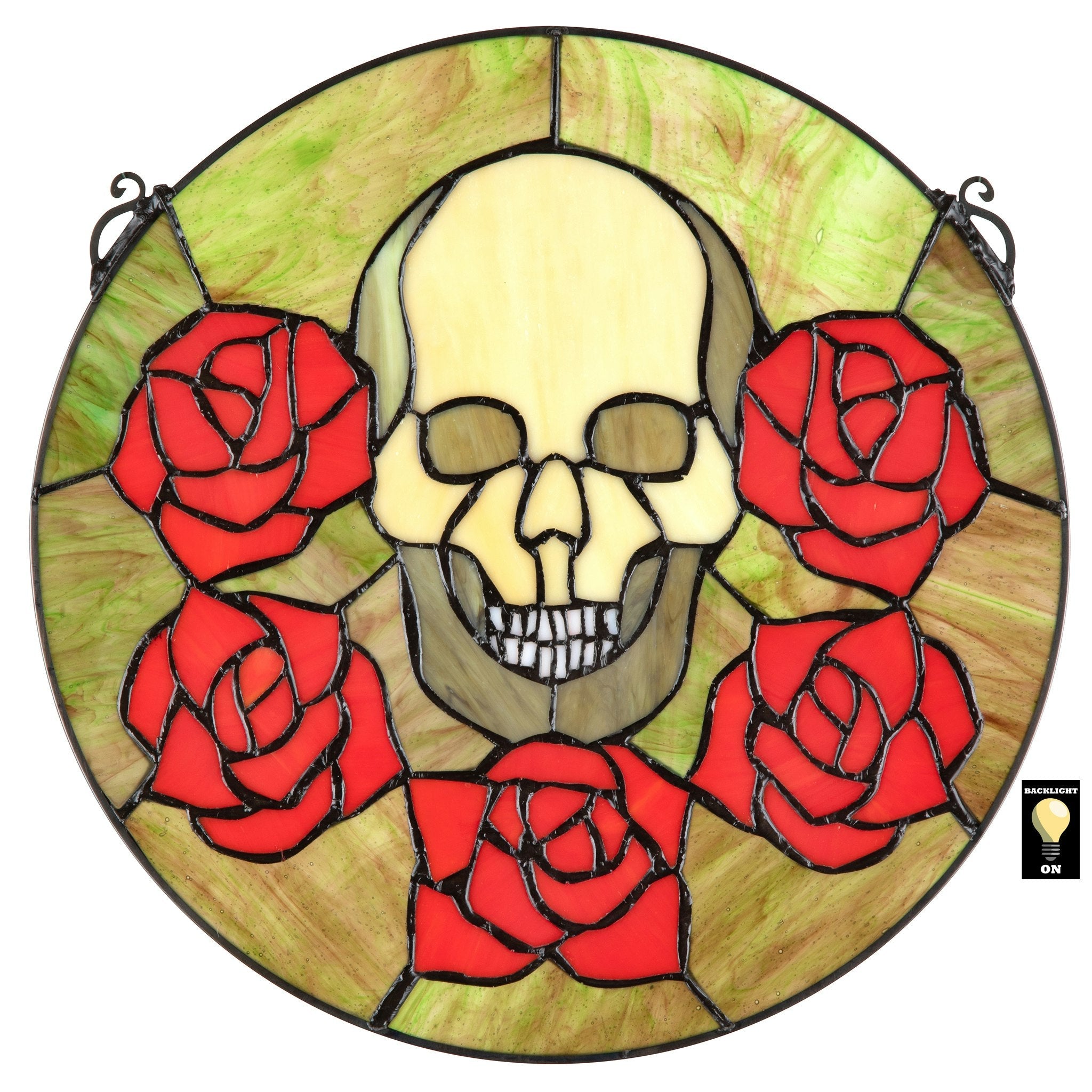 Beauty and Decay Gothic Skull Stained Glass Window - Tuesday Morning - Wall Accents