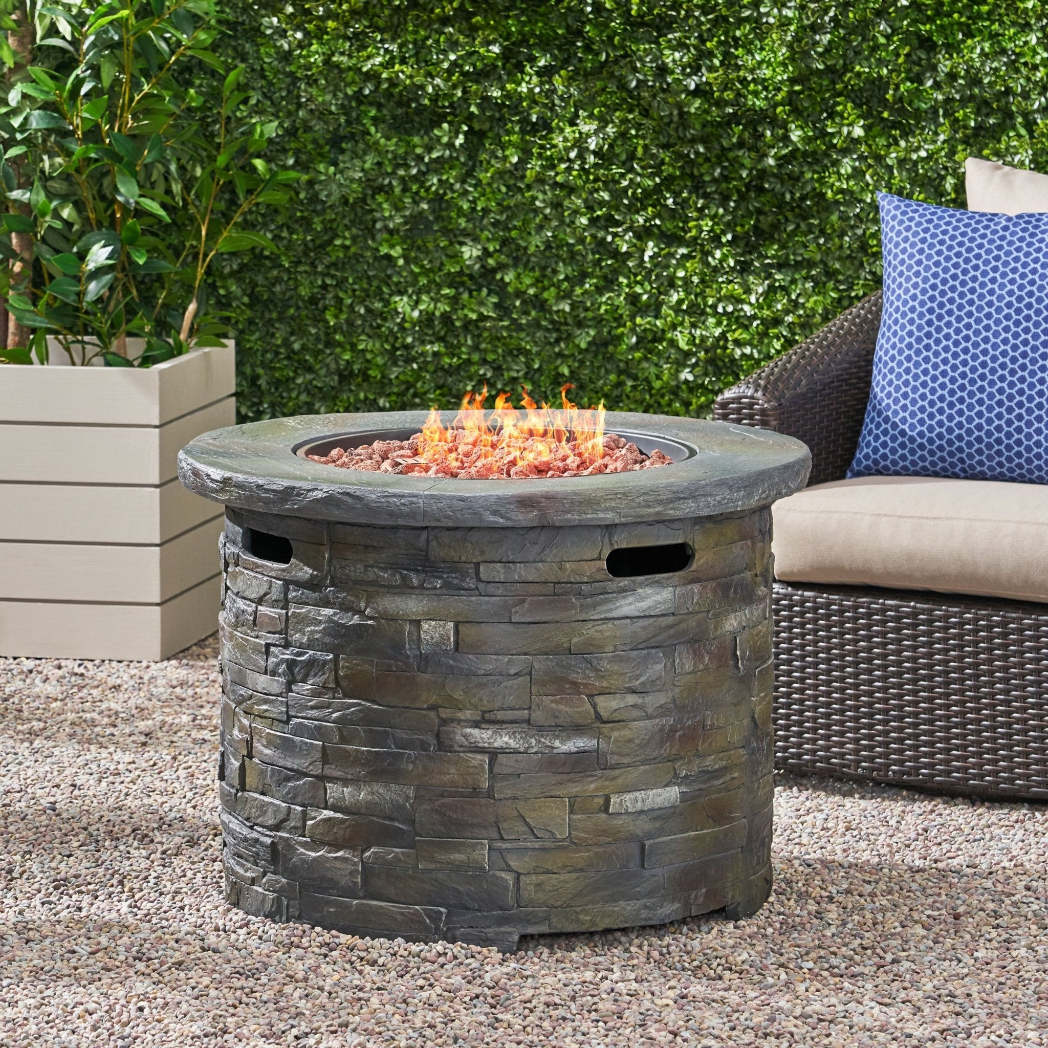 BEESTON 35 40000 BTU FIREPIT - ROUND - Tuesday Morning - Fire Pits