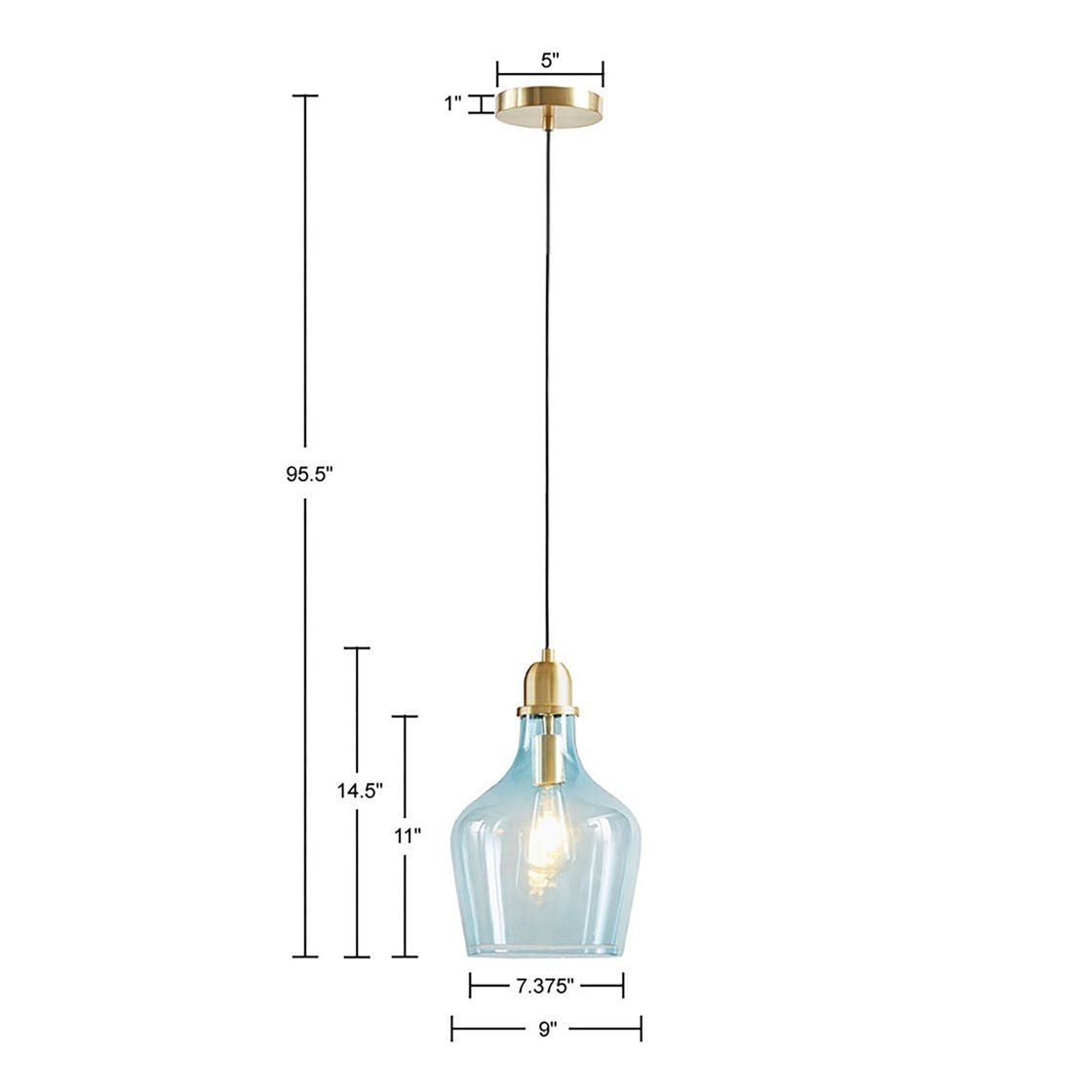 Bell Shaped Glass Pendant - Tuesday Morning - Pendant Lights