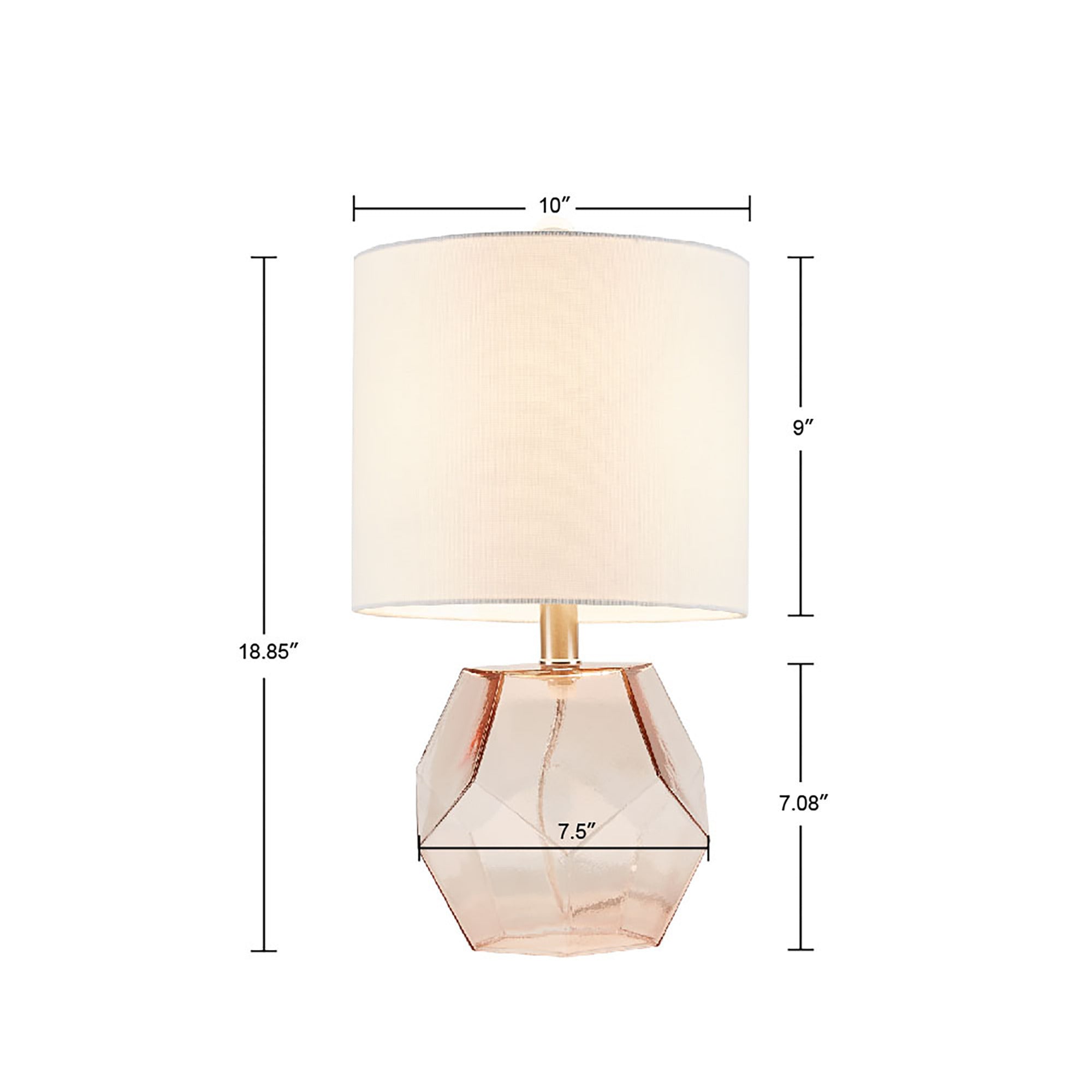 Bella Geometric Glass Table Lamp - Tuesday Morning - Table & Desk Lamps