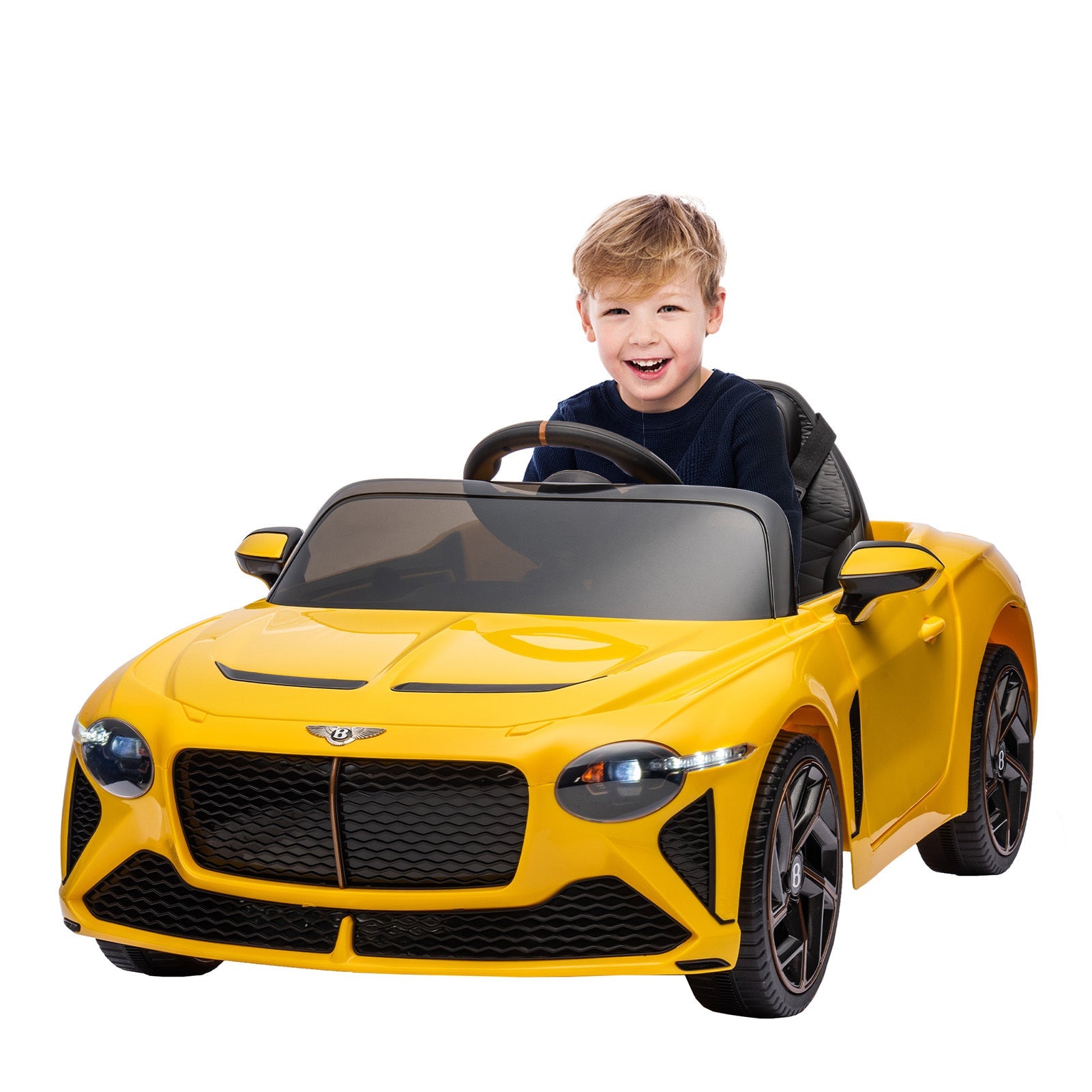 Bentley Mulsanne,12v7A Kids ride on car 2.4G W/Parents Remote Control,Three speed adjustable, Power display, USB,MP3, Bluetooth, LED light, Three - point safety belt - Tuesday Morning - Riding Toys