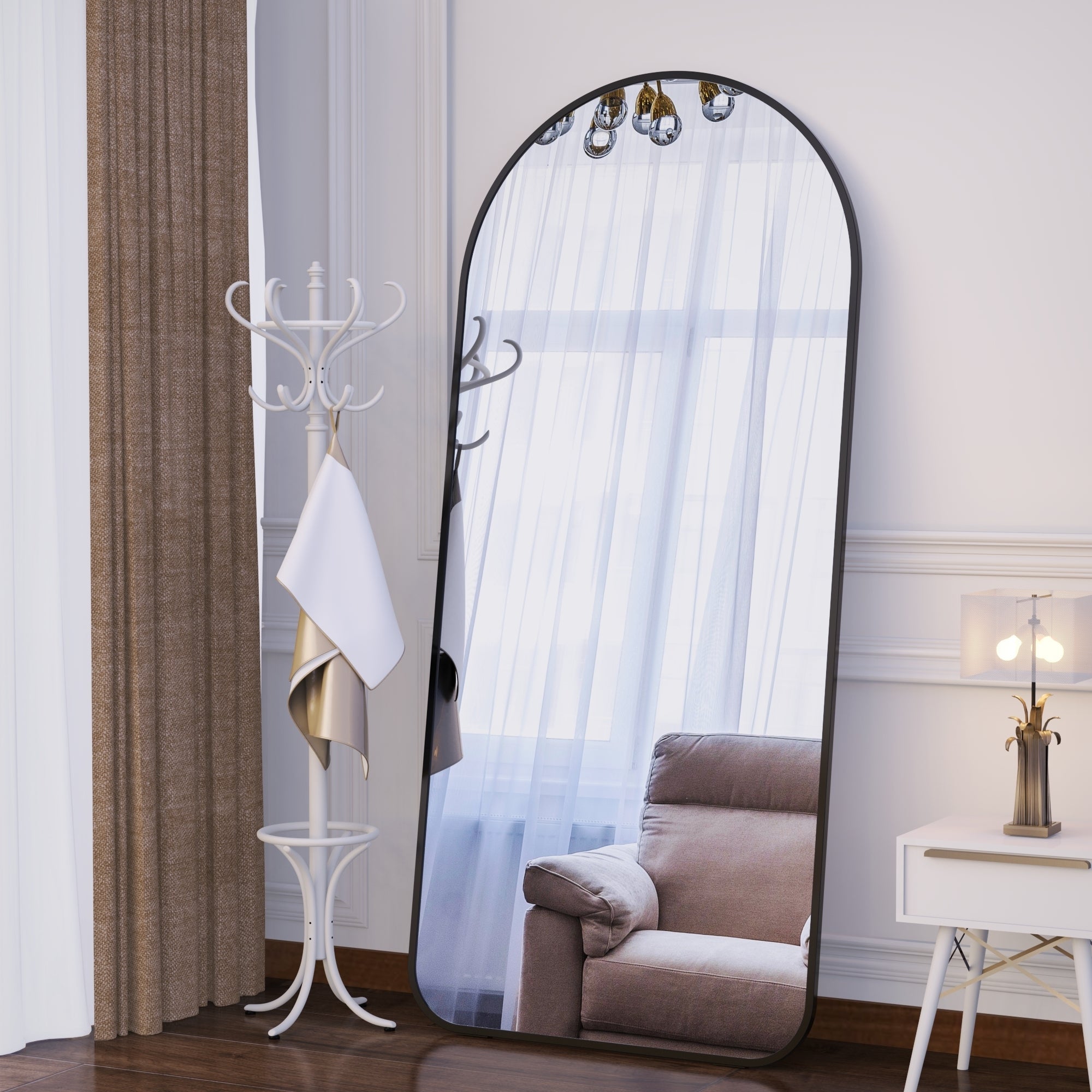 Black Arch Full Length Mirror 71×32 - Tuesday Morning - Floor & Full Length Mirrors