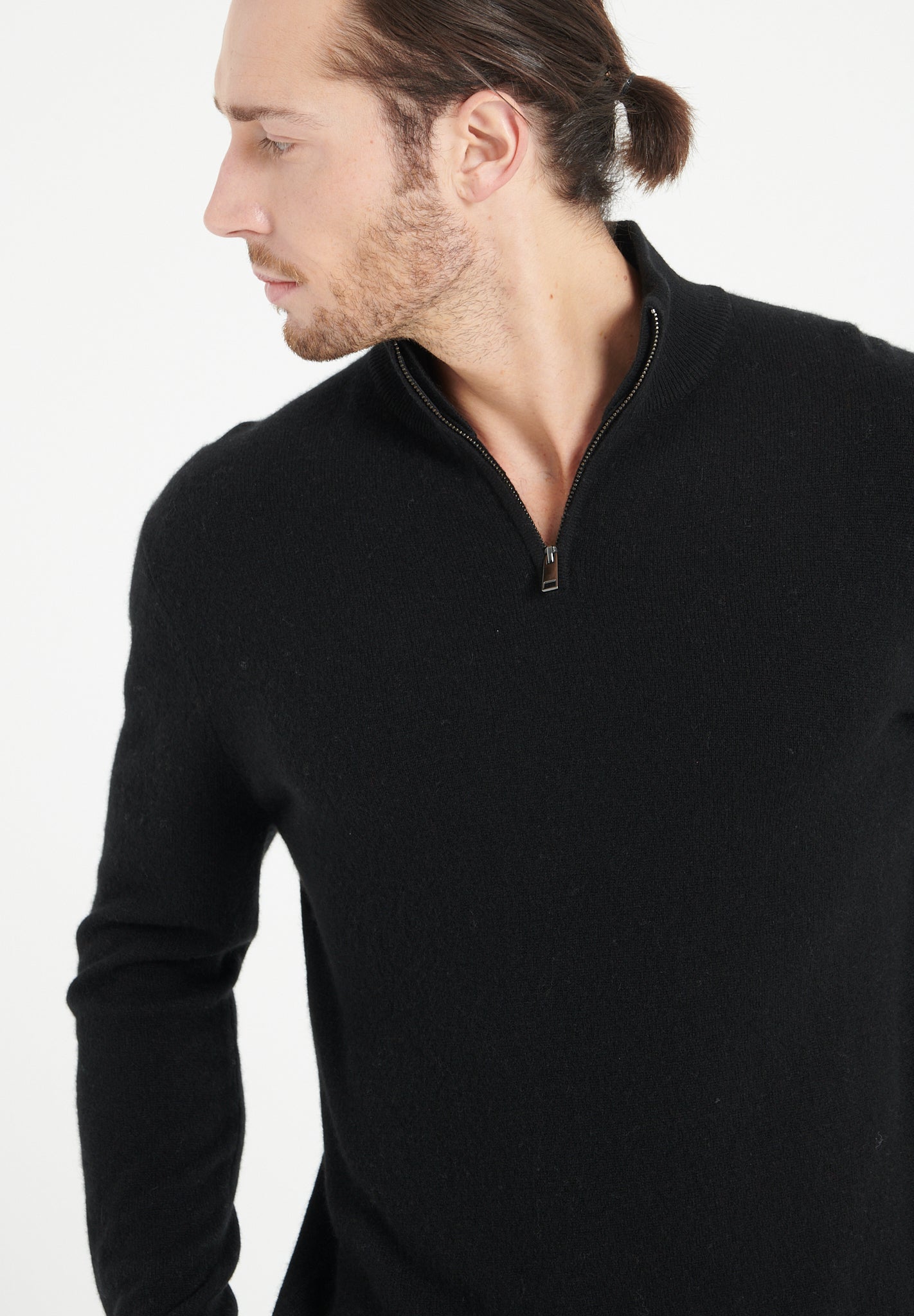 Black cashmere trucker sweater - Tuesday Morning - Sweaters & Hoodies