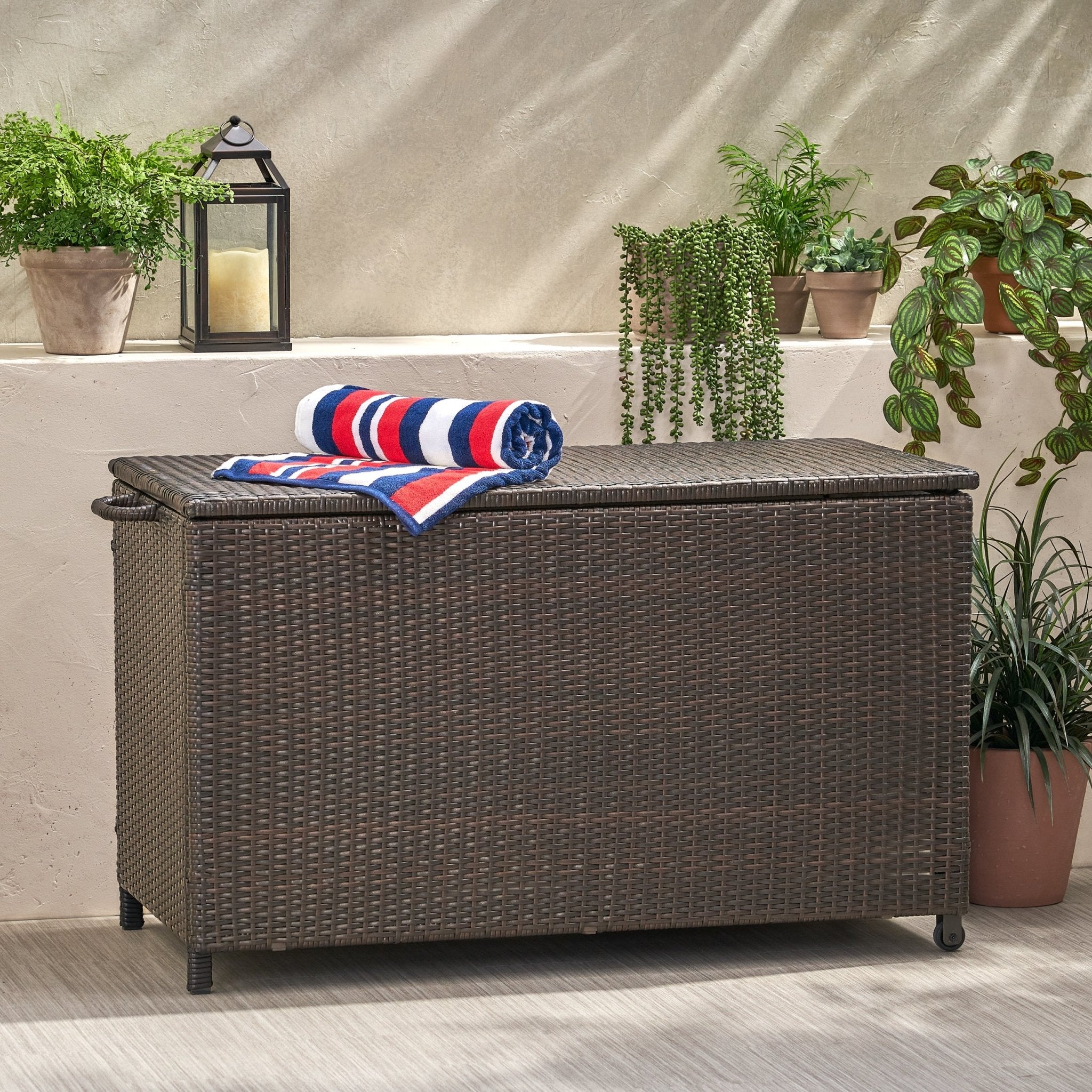 BLAKE WICKER CUSHION BOX - Tuesday Morning - Outdoor Storage Boxes