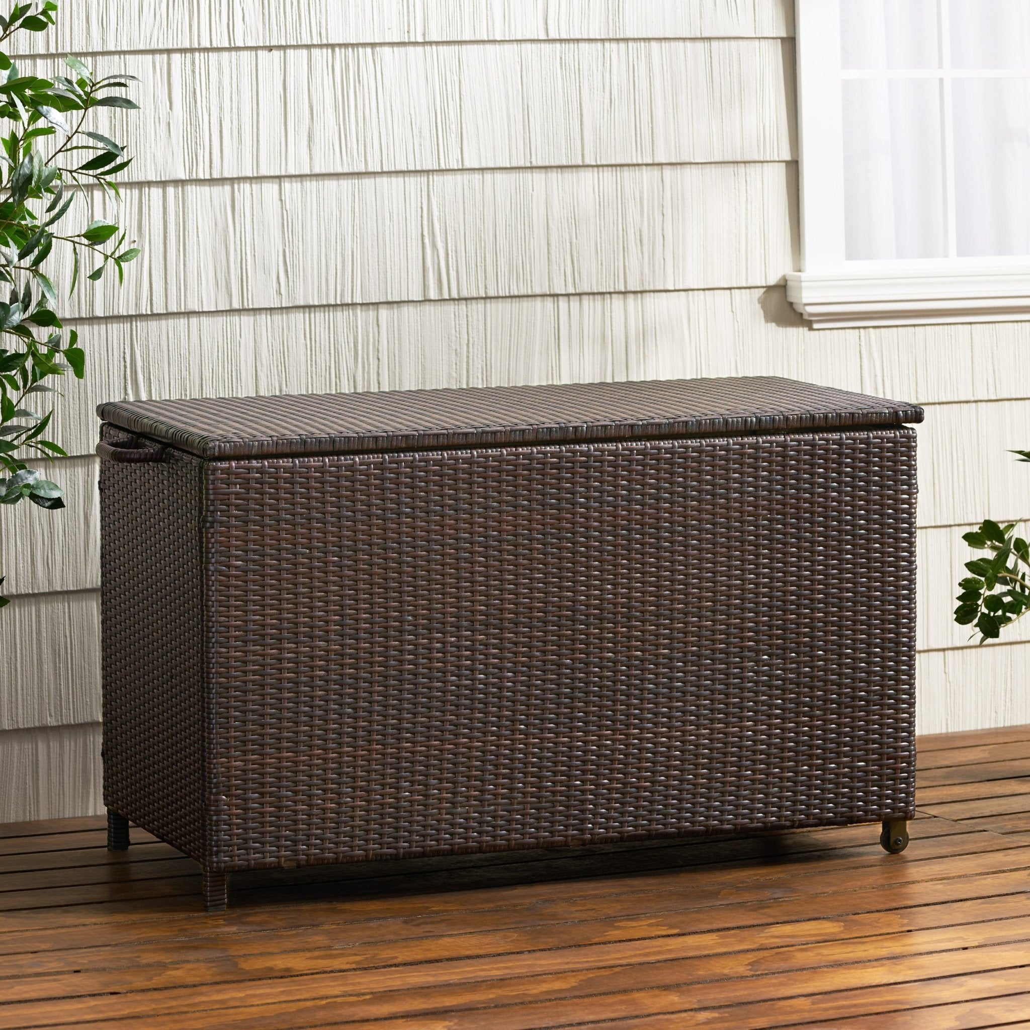 BLAKE WICKER CUSHION BOX - Tuesday Morning - Outdoor Storage Boxes