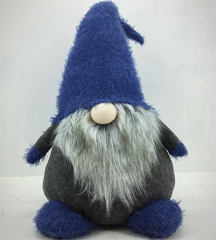 Blue Hat Sitting Holiday Gnome - Tuesday Morning - Decorative Objects